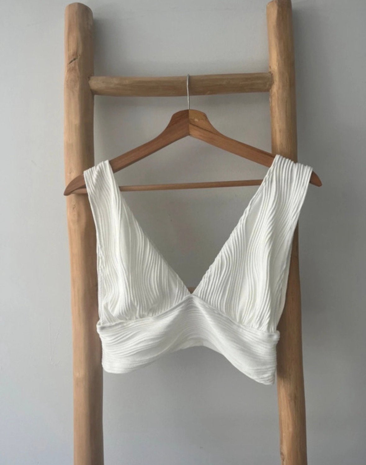 Witte top met open rug, Maat 38/40 (M), Wit, Nieuw, Ophalen of Verzenden