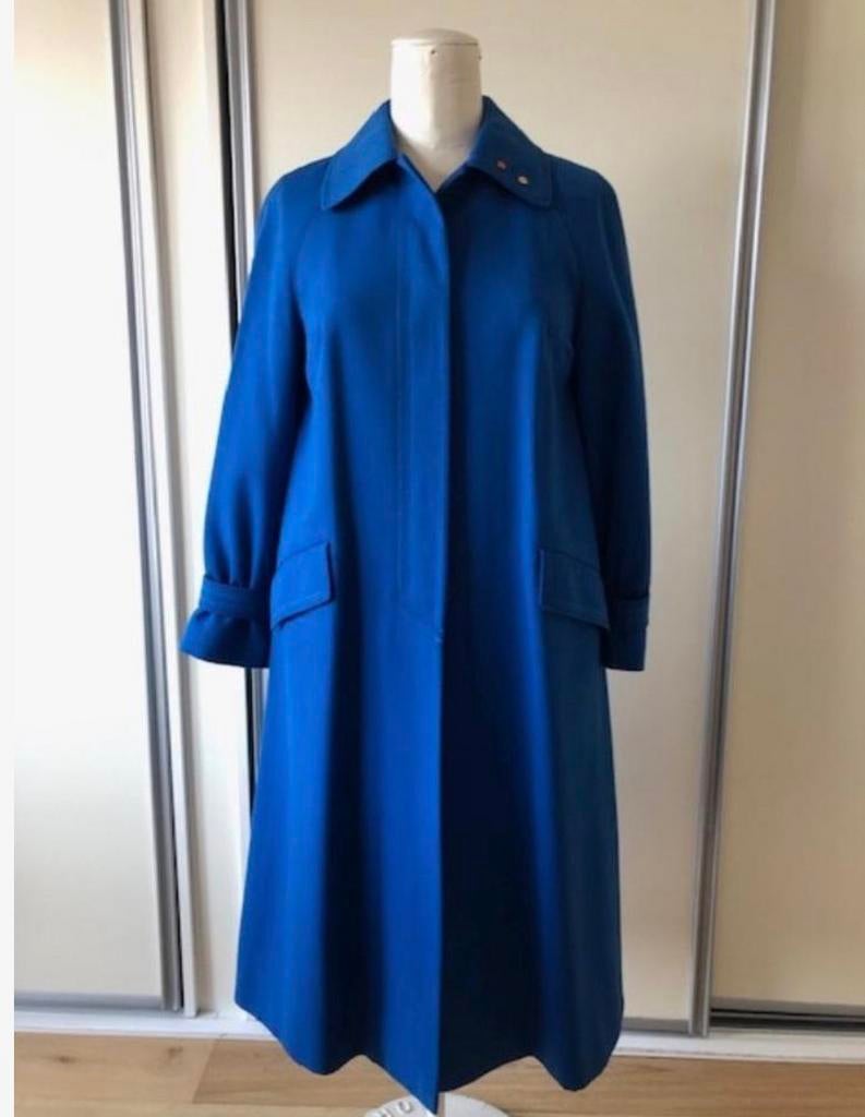 Komingsblauwe vintage jas, Ophalen of Verzenden, Zo goed als nieuw, Blauw