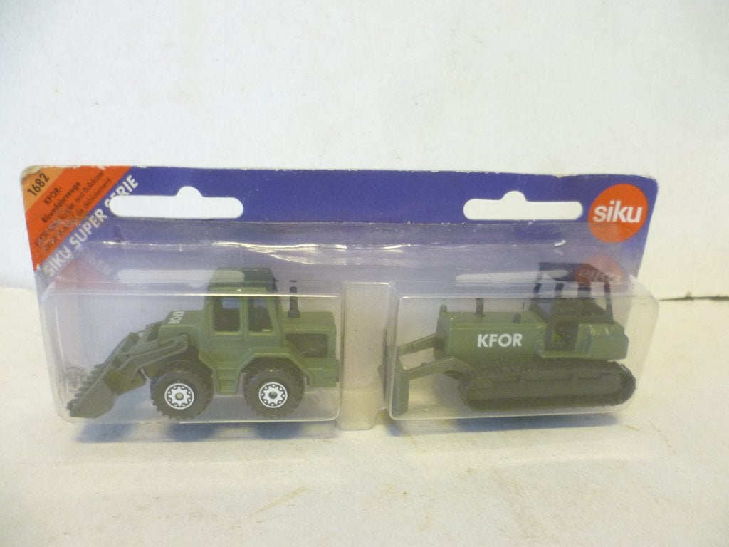 Siku 1682 militair KFOR Loader + Bulldozer modelauto., Ophalen of Verzenden, Nieuw, Auto