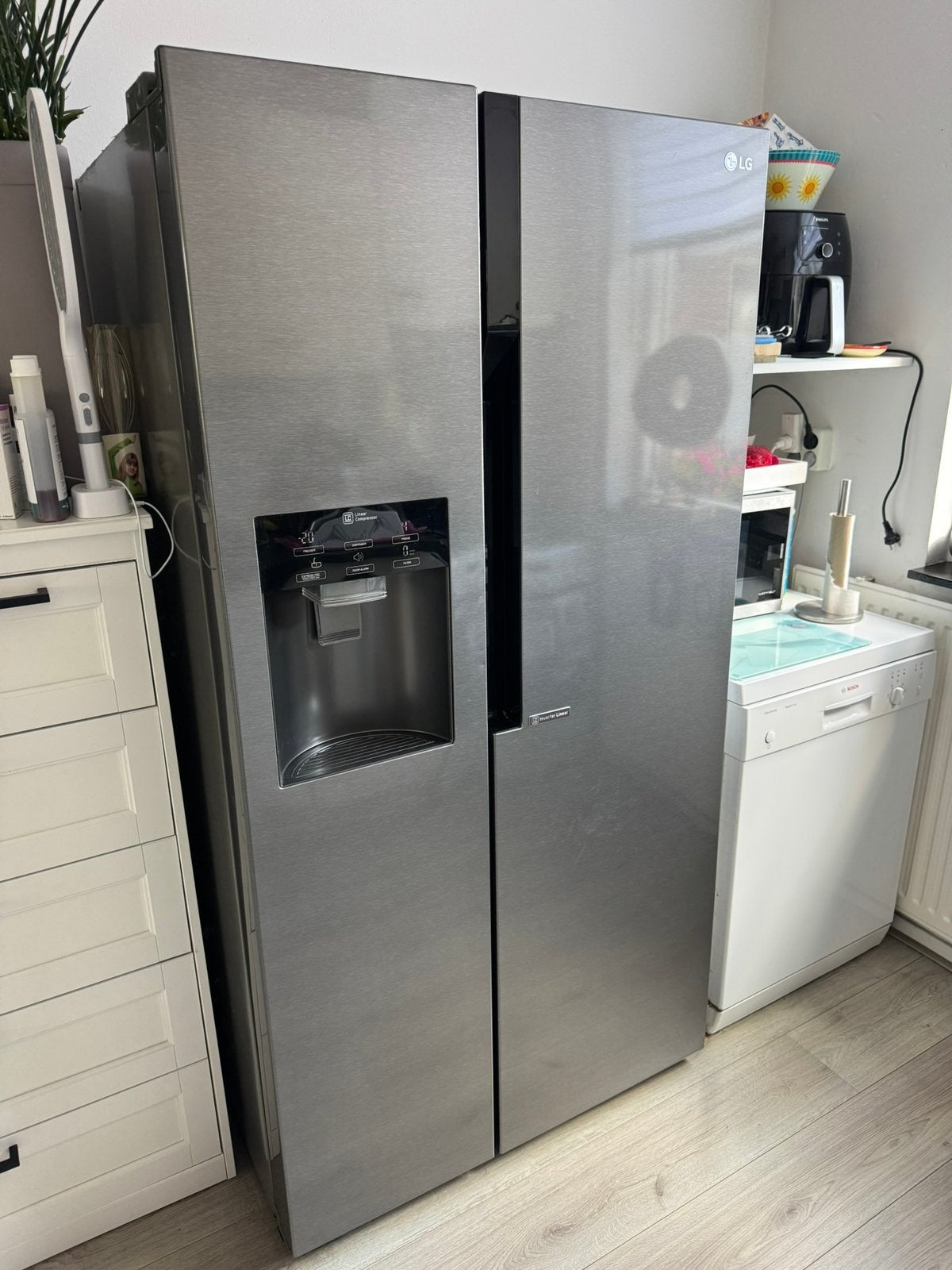 Vandaag ophalen LG Amerikaanse koelkast water / ijsdispenser, Witgoed en Apparatuur, Koelkasten en IJskasten, Ophalen, 200 liter of meer