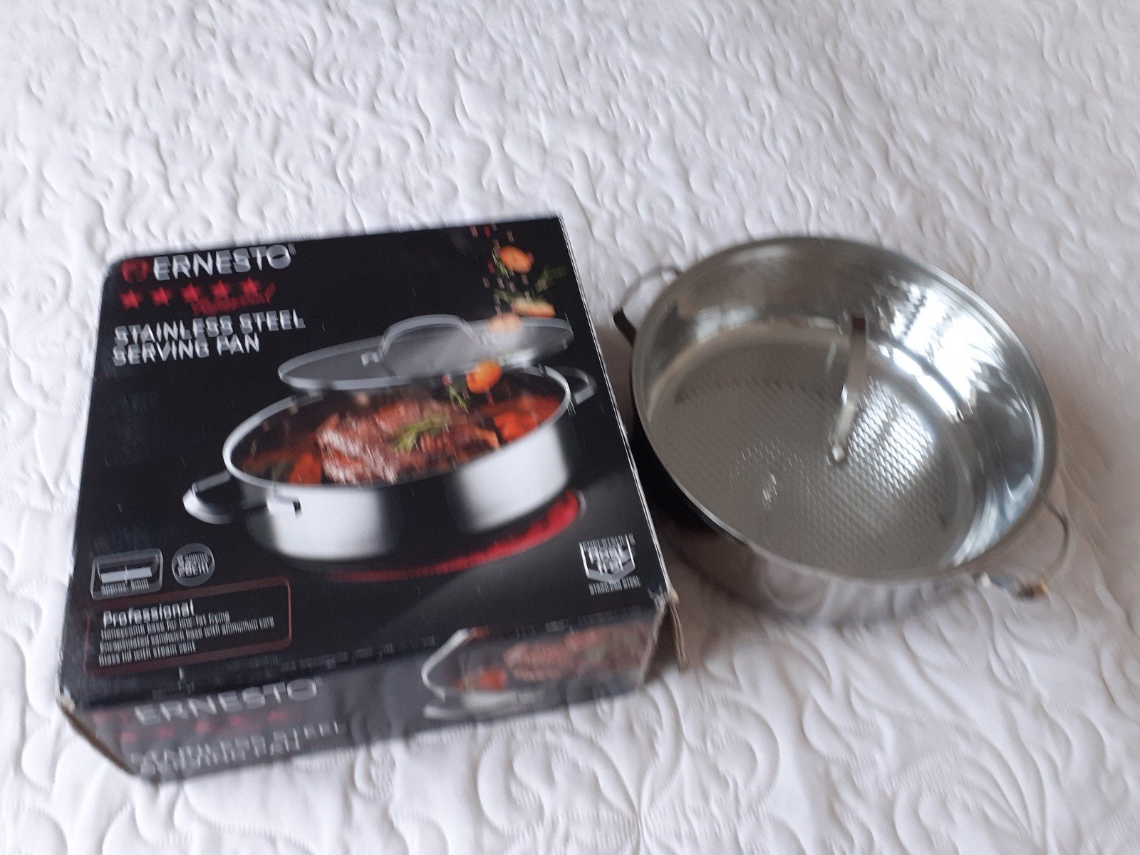 Ernesto servingpan 28cm goede kwalitijd, Ophalen, Overige materialen, Geschikt voor inductie, Zo goed als nieuw