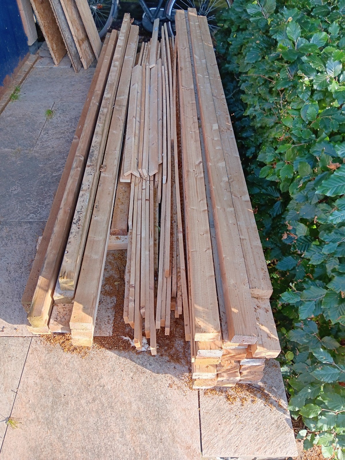 Gebruikte vuren houten balken, Doe-het-zelf en Verbouw, Hout en Planken, Ophalen, Gebruikt, 25 tot 50 mm, 250 tot 300 cm