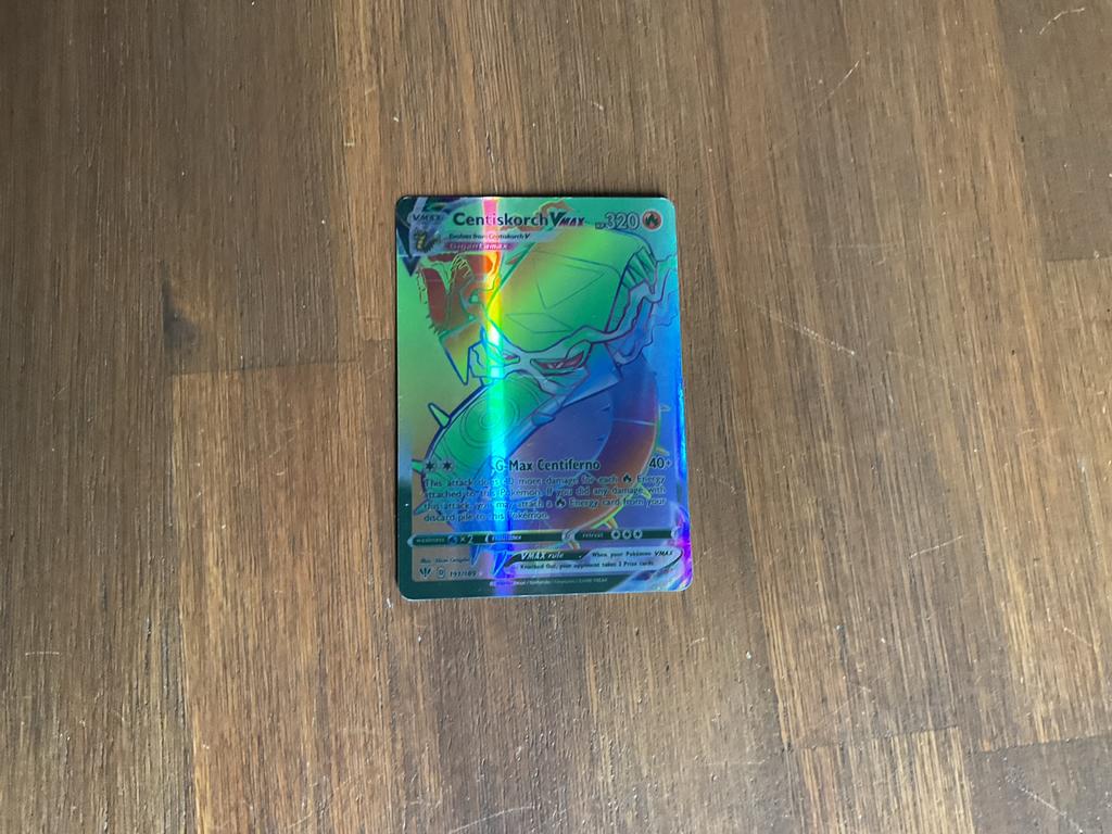 Centiskorch VMAX 320 HP Pokémon Kaart, Ophalen of Verzenden, Zo goed als nieuw, Losse kaart, Foil
