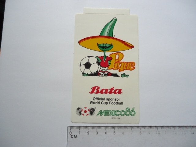 sticker oud Voetbal WK Mexico 86 Worldcup Fifa 1986, Verzenden, Zo goed als nieuw, Sport