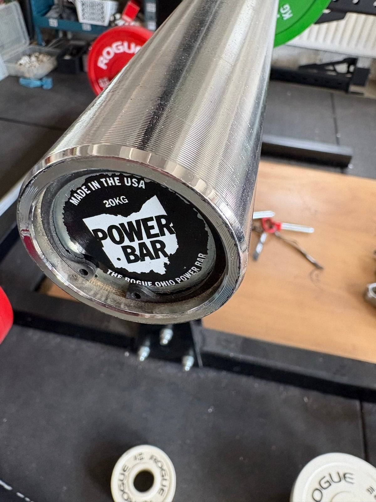 Rogue Ohio Power Bar 20KG - Kracht en Kwaliteit, Sport en Fitness, Ophalen, Gebruikt, Armen, Halterstangen
