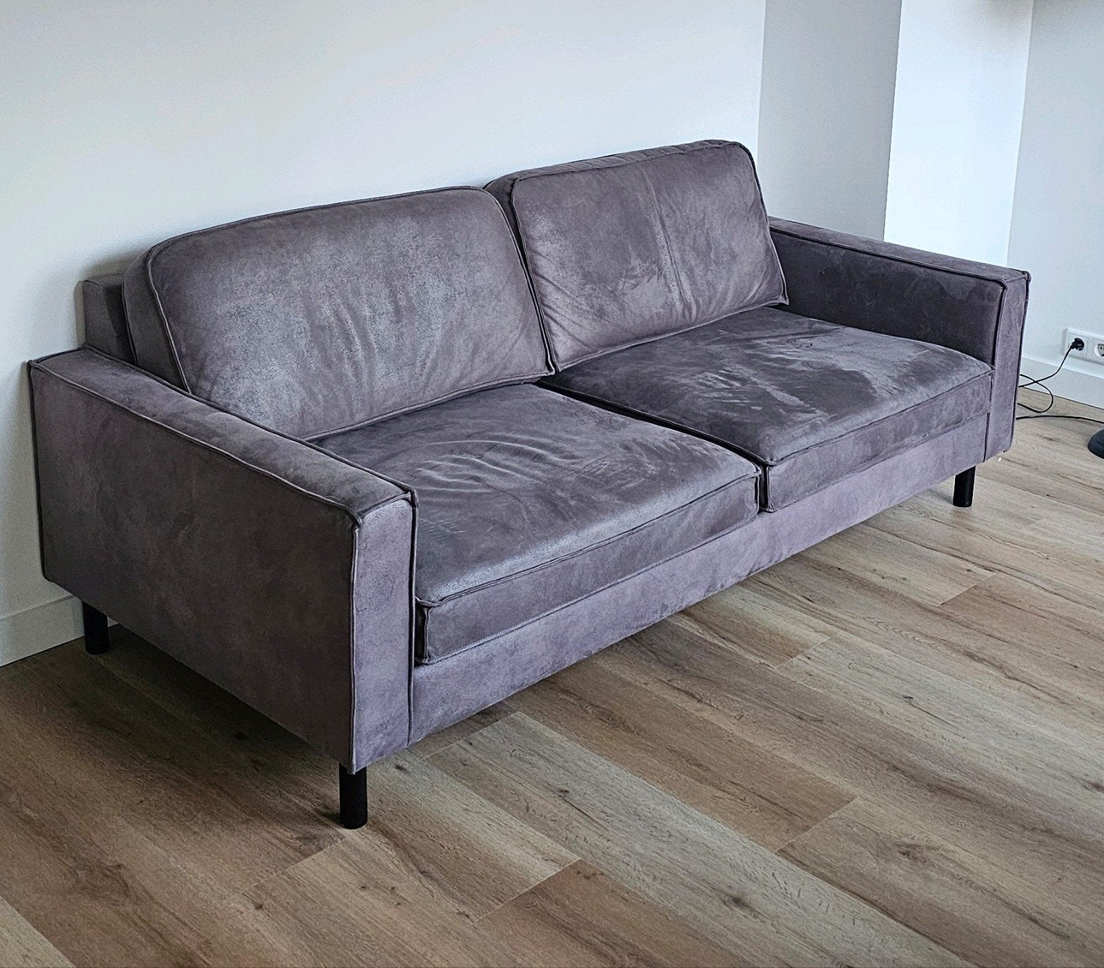 Comfortabele tweezitsbank - Grijs, Huis en Inrichting, Banken | Bankstellen, Ophalen, Gebruikt, 150 tot 200 cm, Tweepersoons