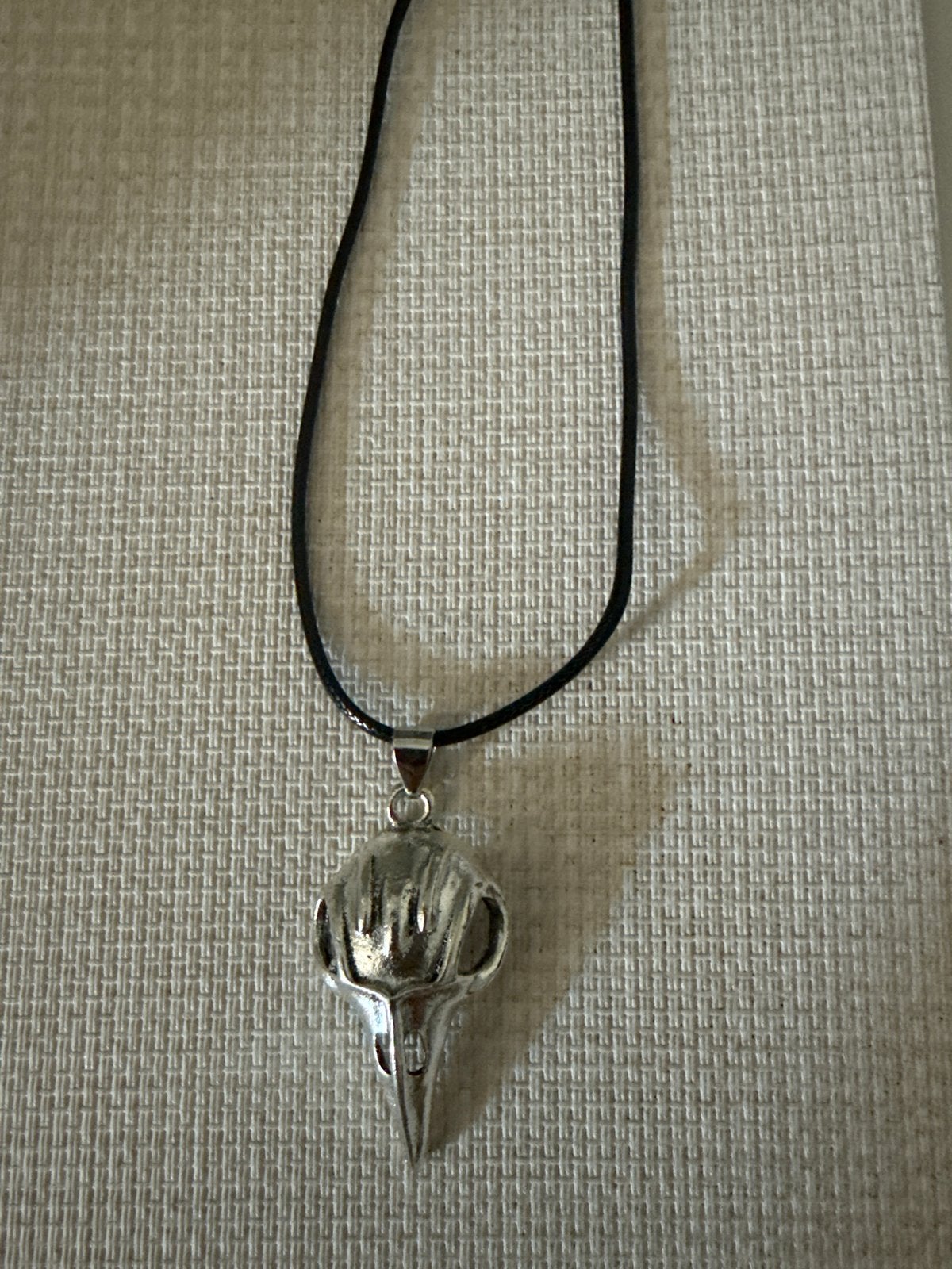 Raven Schedel Hanger Ketting - Gothic Stijl, Overige materialen, Nieuw, Ophalen of Verzenden, Zilver