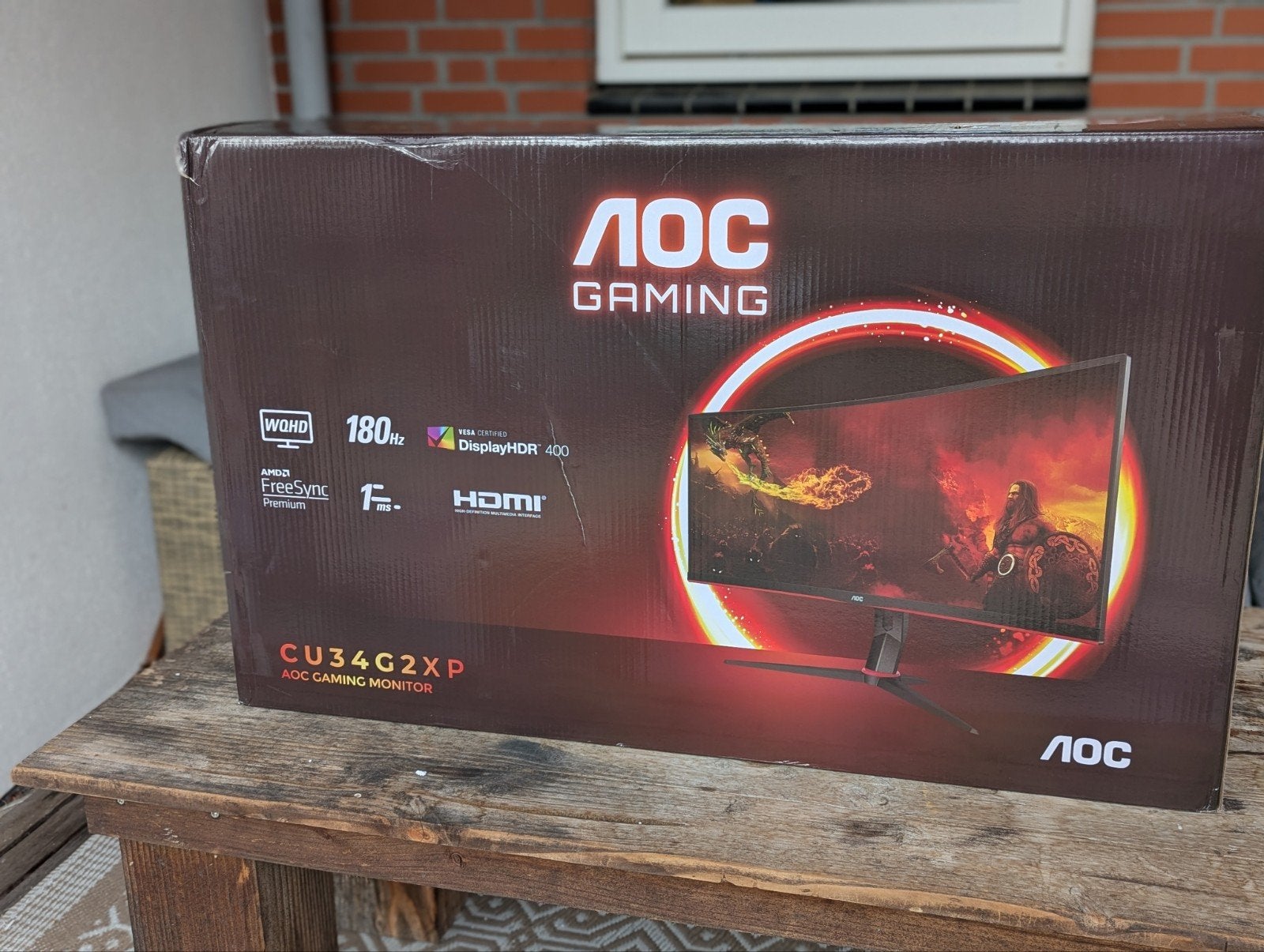 AOC cu34g2xp 34 INCH ULTRAWIDE, Computers en Software, Monitoren, In hoogte verstelbaar, AOC Gaming, VA, Zo goed als nieuw