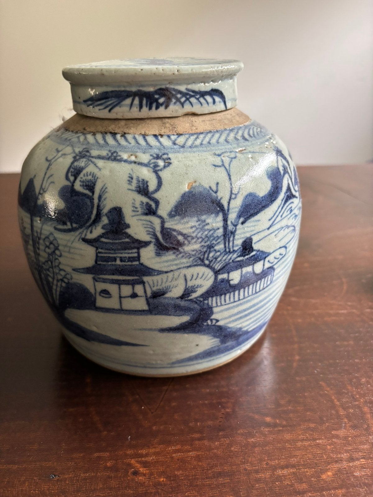 Antieke Chinese gemberpot handgeschilderd, Ophalen of Verzenden