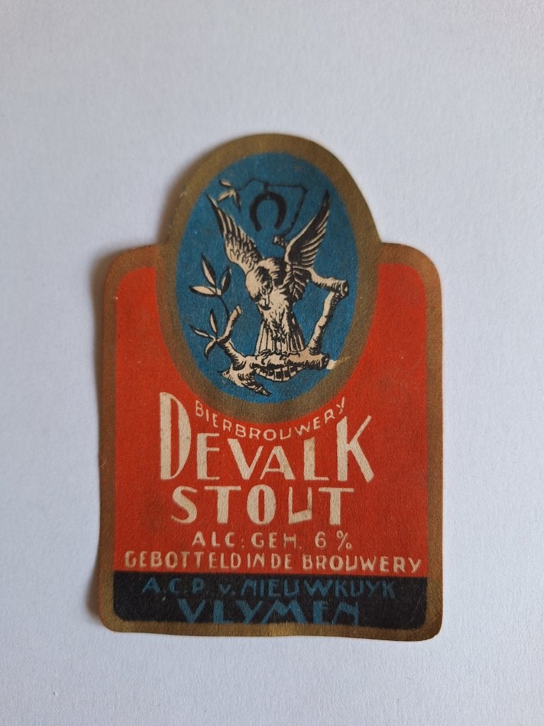 Etiket De Valk Stout-Brouwerij De Valk, Ophalen of Verzenden