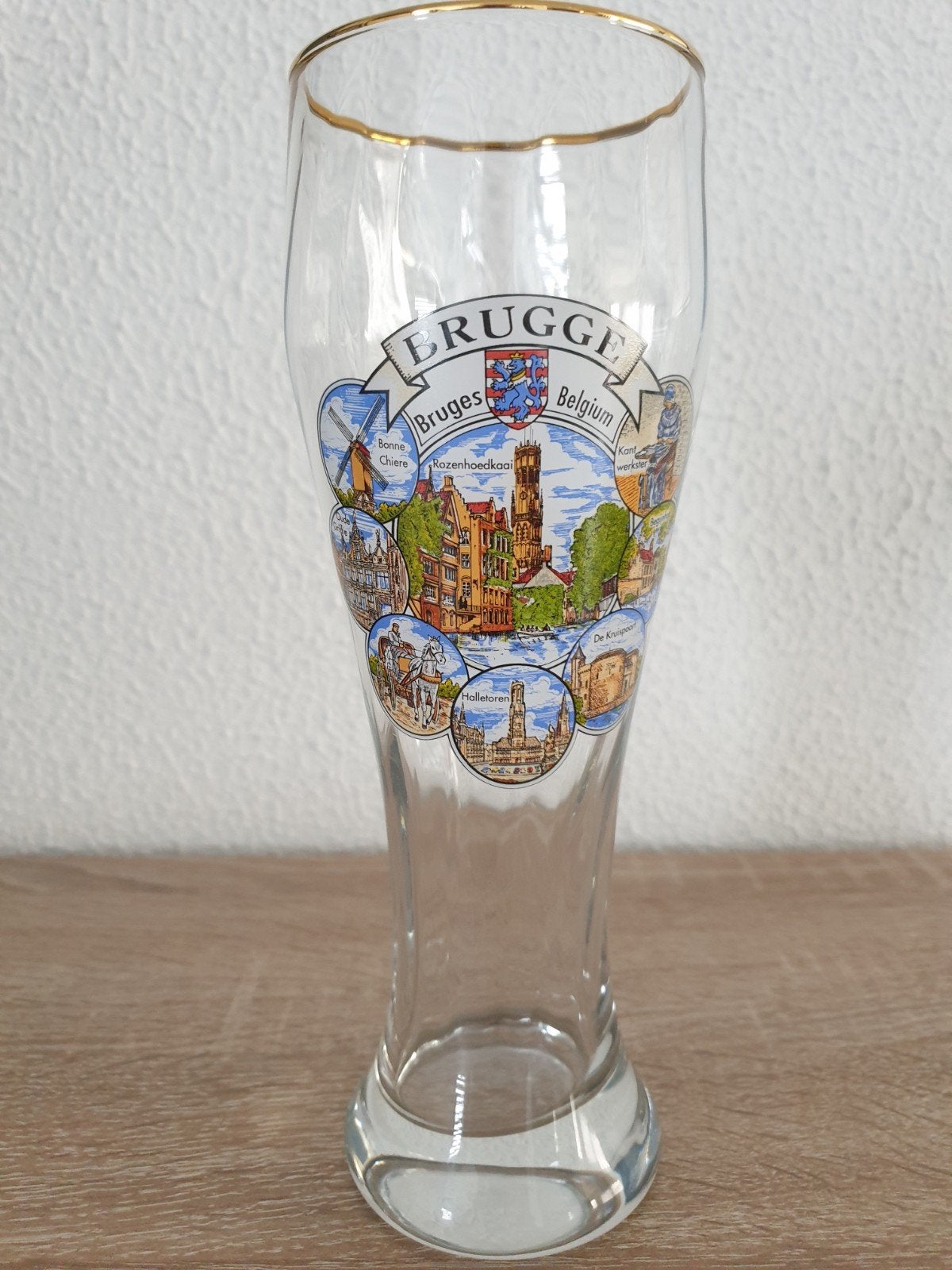 Bierglas 50cl "Brugge", Ophalen of Verzenden, Glas of Glazen, Overige merken