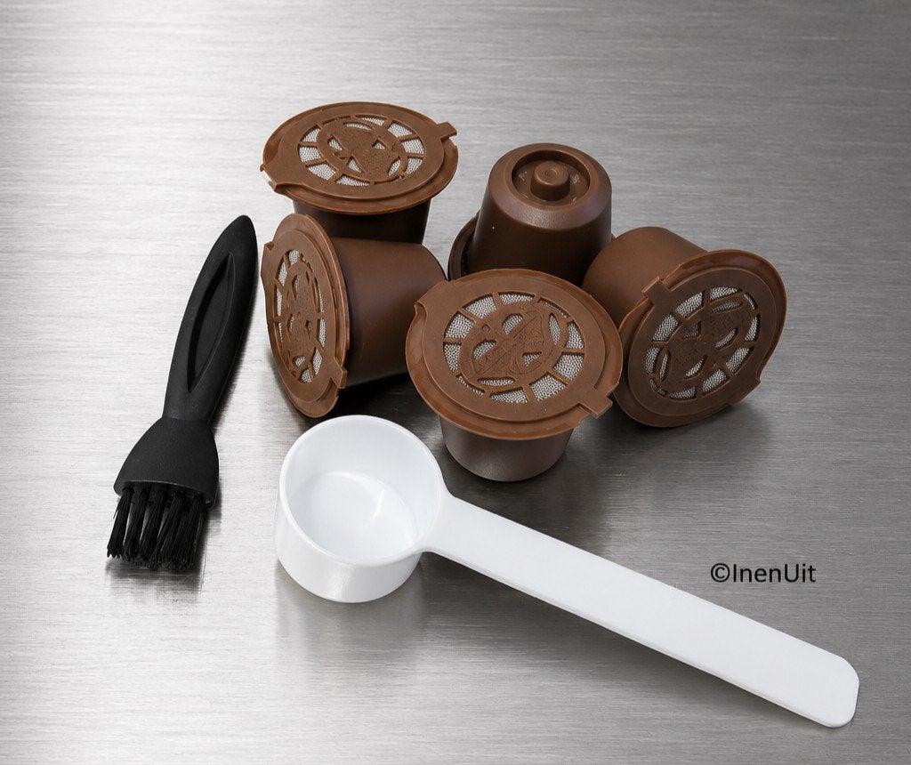 Herbruikbare Koffiecapsules  Nespresso machines - 6 stuk, Verzenden, InenUit, Info@inenuit.nl, Nieuw