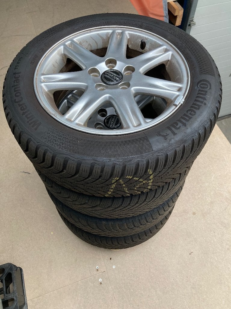 Volvo V70 velgen | 205/55 R16 | Continental WinterContact, Ophalen, Gebruikt, 16 inch, Banden en Velgen