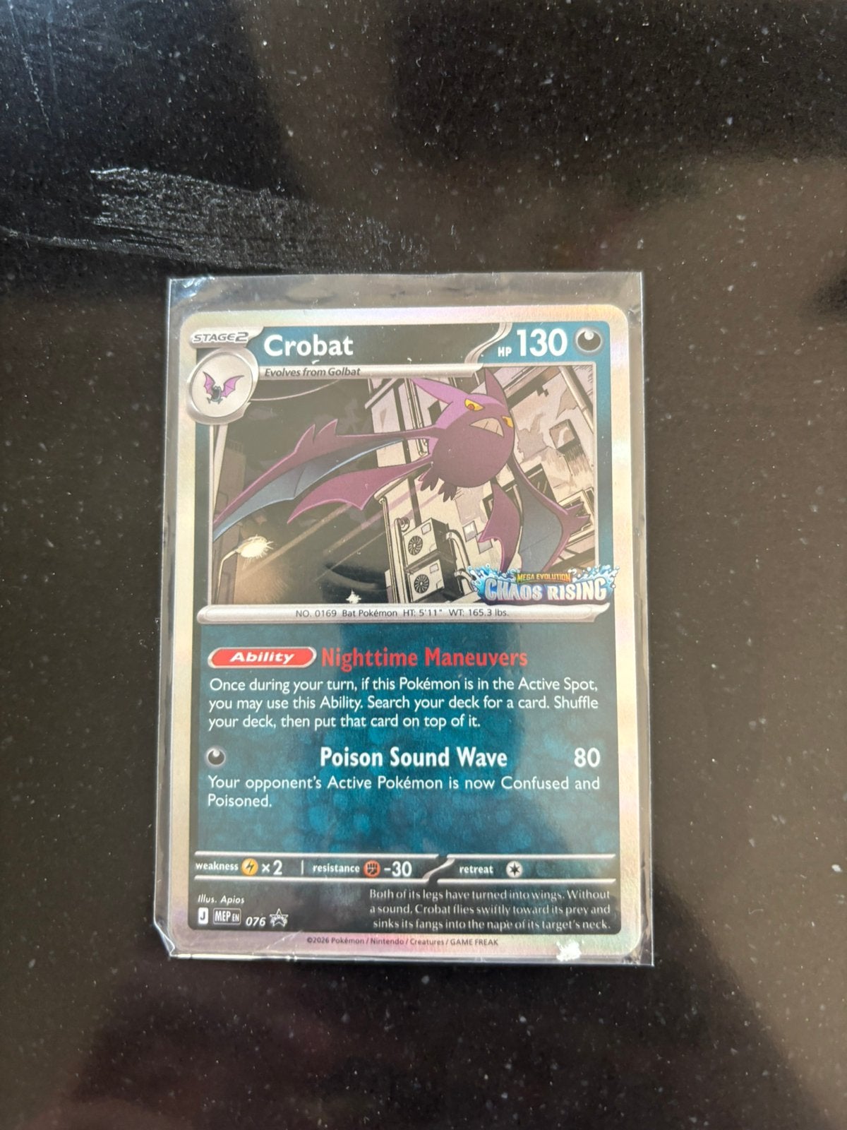 Pokemon Crobat 076 Choas Rising Promo, Ophalen of Verzenden, Nieuw, Losse kaart