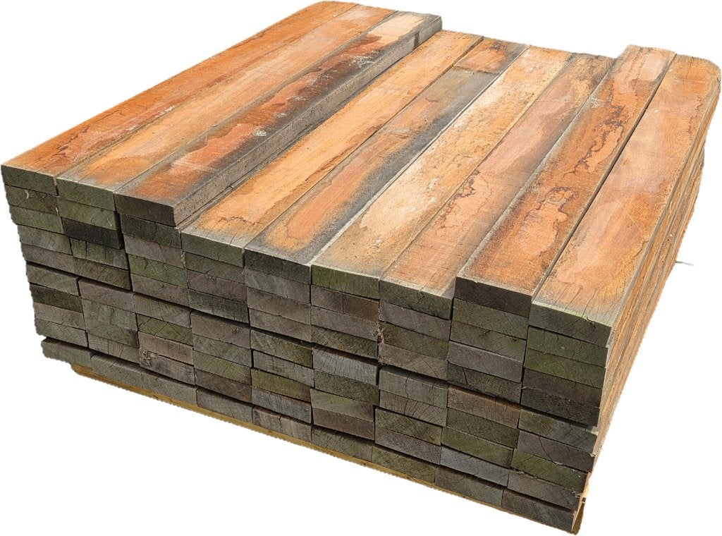 Hardhout 38x115 mm / 1.20 m lang € 6,- per stuk incl. btw, Tuin en Terras, Ophalen, Overige typen, Nieuw, Hardhout