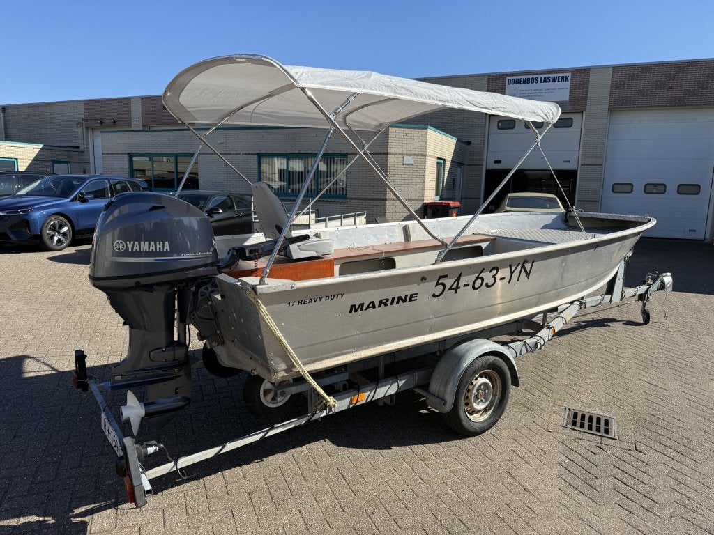 Marine 17FT Aluminium ICM Yamaha 60PK Big Tiller inclTrailer, Niet ingevuld, Overige merken, Niet ingevuld, Zo goed als nieuw