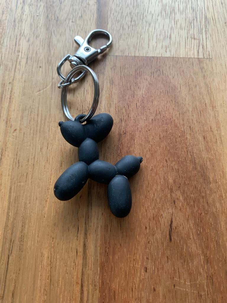 Leuke zwarte ballonhond sleutelhanger, Ophalen, Gebruikt, Knuffel of Figuurtje