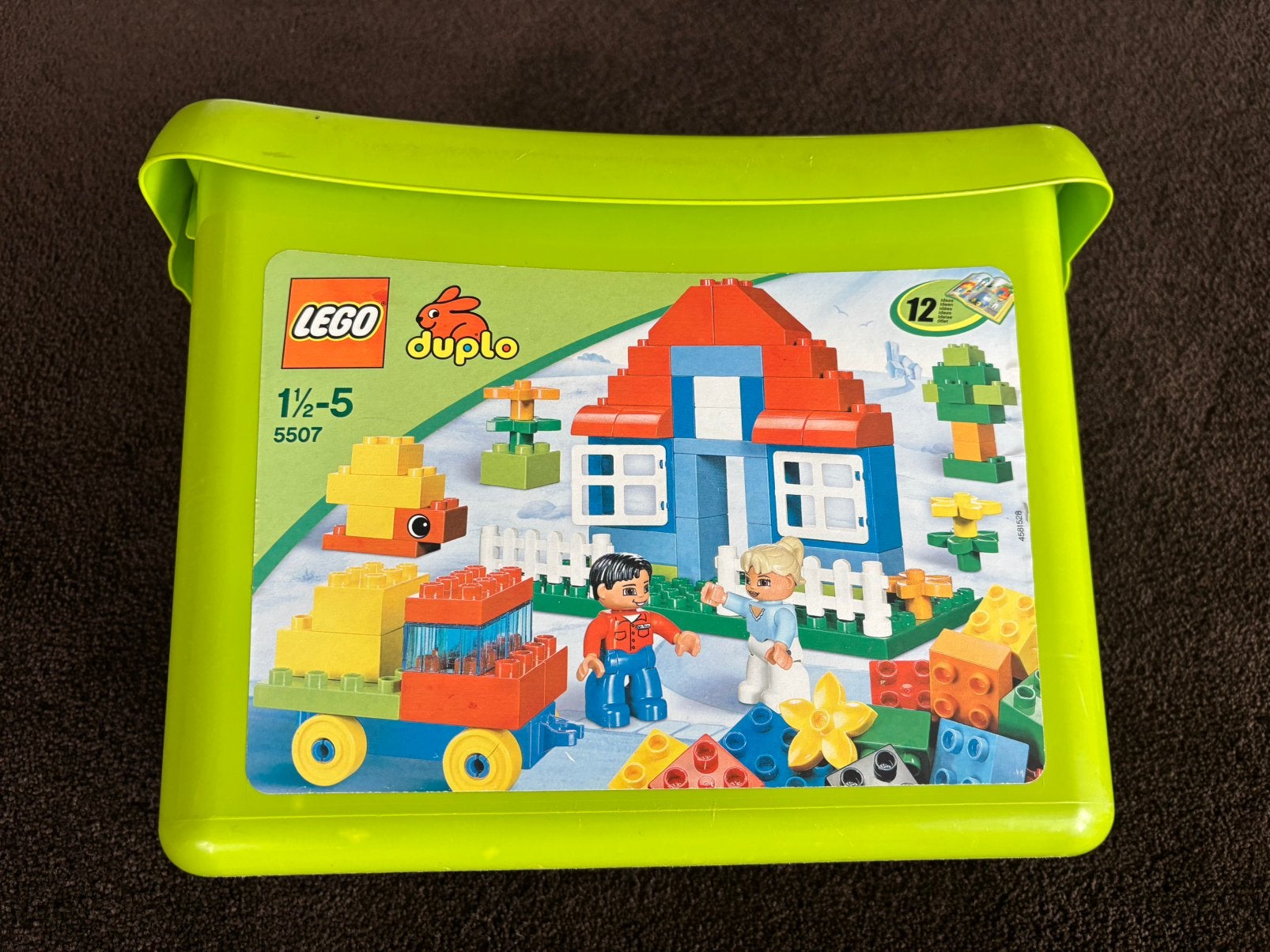 Lego Duplo opbergdoos met inhoud. Goede staat!, Compleet, Overige thema's, Ophalen of Verzenden, Zo goed als nieuw