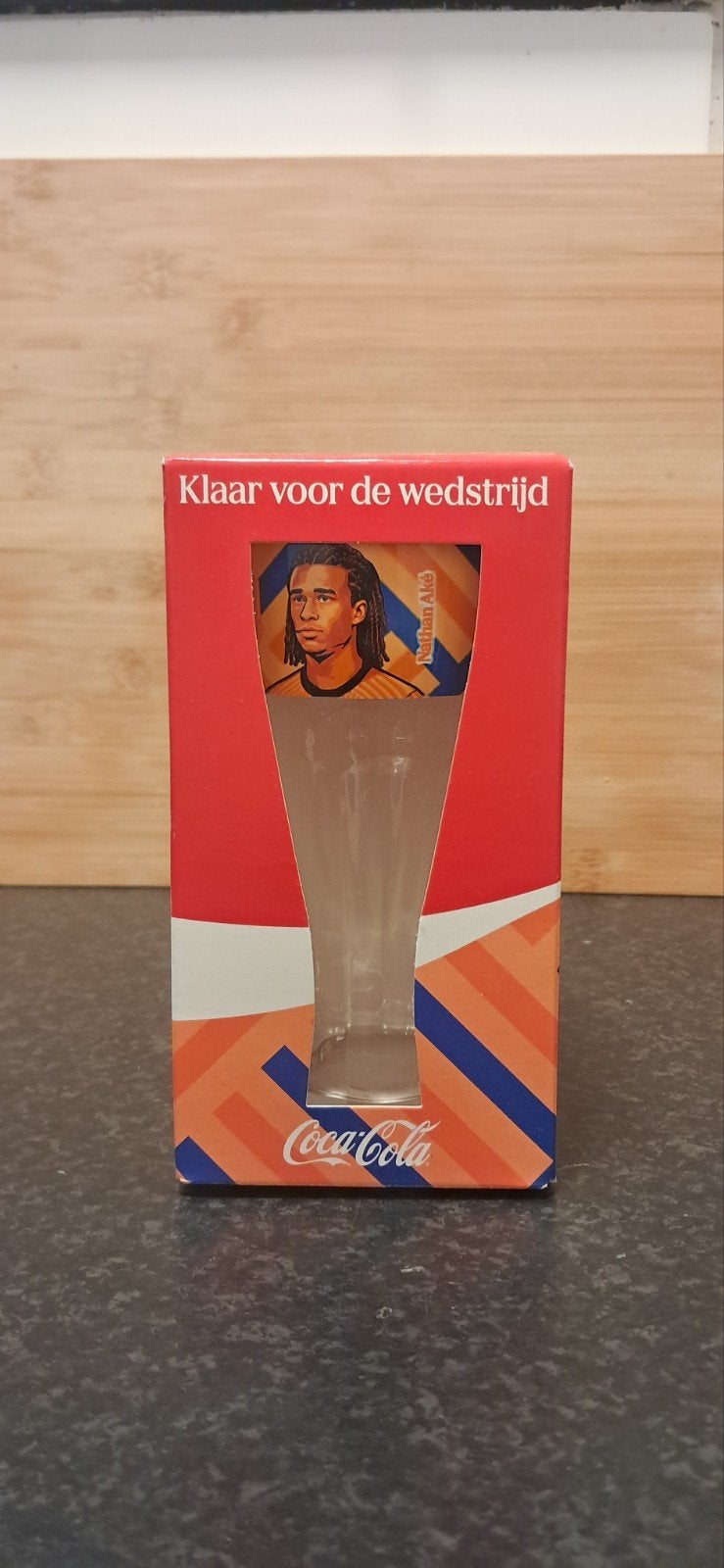 Glas Coca-Cola, Nederlands elftal- nathan aké, Ophalen of Verzenden, Zo goed als nieuw, Frisdrankglas