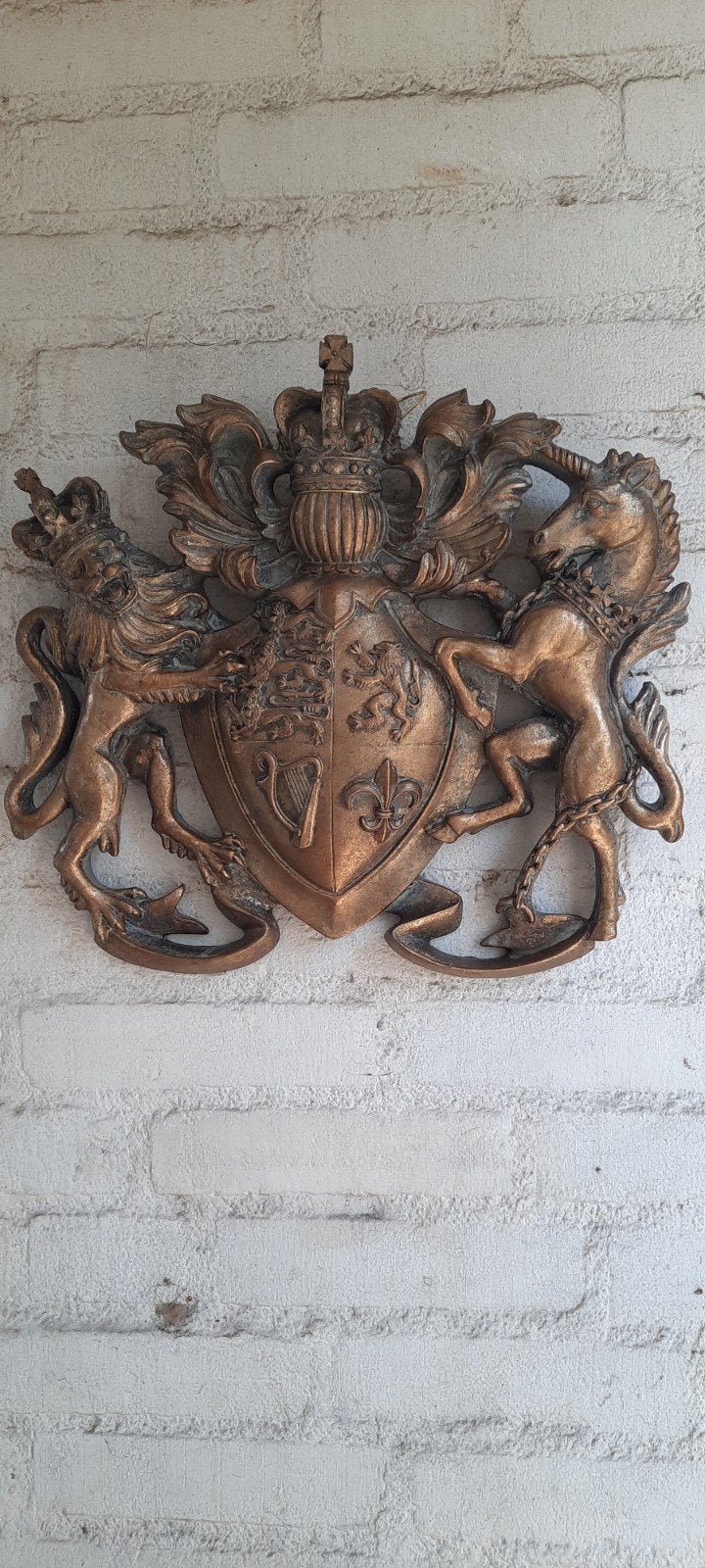 Decoratief Wandornament: Koninklijk Wapen Leeuw & Eenhoorn, Ophalen of Verzenden