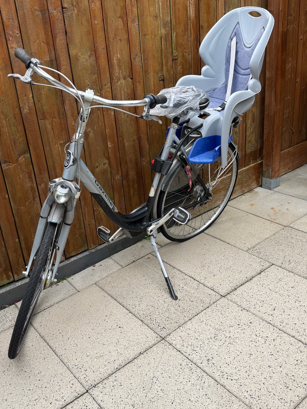 Dames fiets met kinder zietje, Zo goed als nieuw, Minder dan 47 cm, 1 zitje, Ophalen