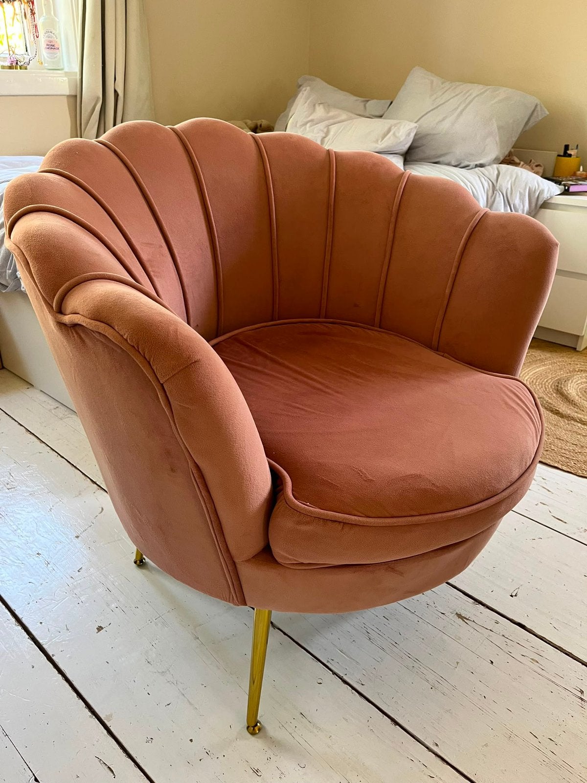 Super toffe oud roze fauteuil, Huis en Inrichting, Fauteuils, Ophalen, Gebruikt, Minder dan 75 cm, 50 tot 75 cm