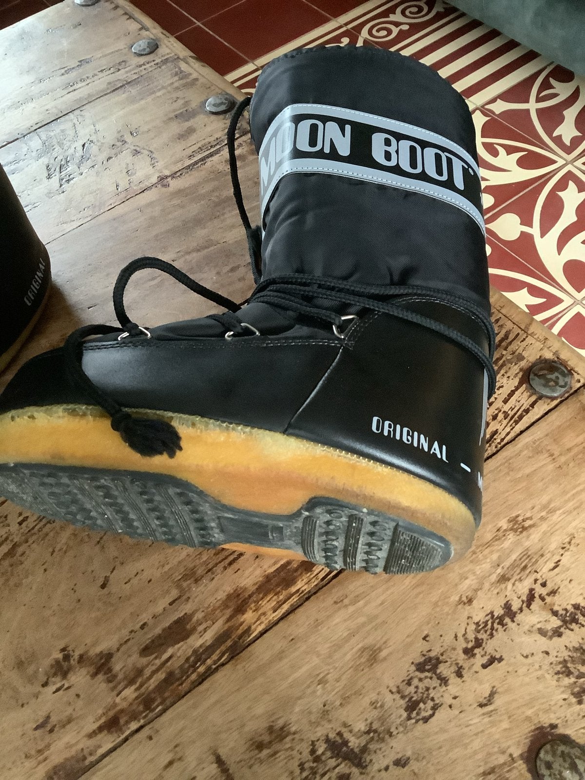 Moon Boot Original Icon Laarzen Zwart - Maat 35/38, Ophalen of Verzenden, Gedragen, Maat 38/40 (M), Overige typen