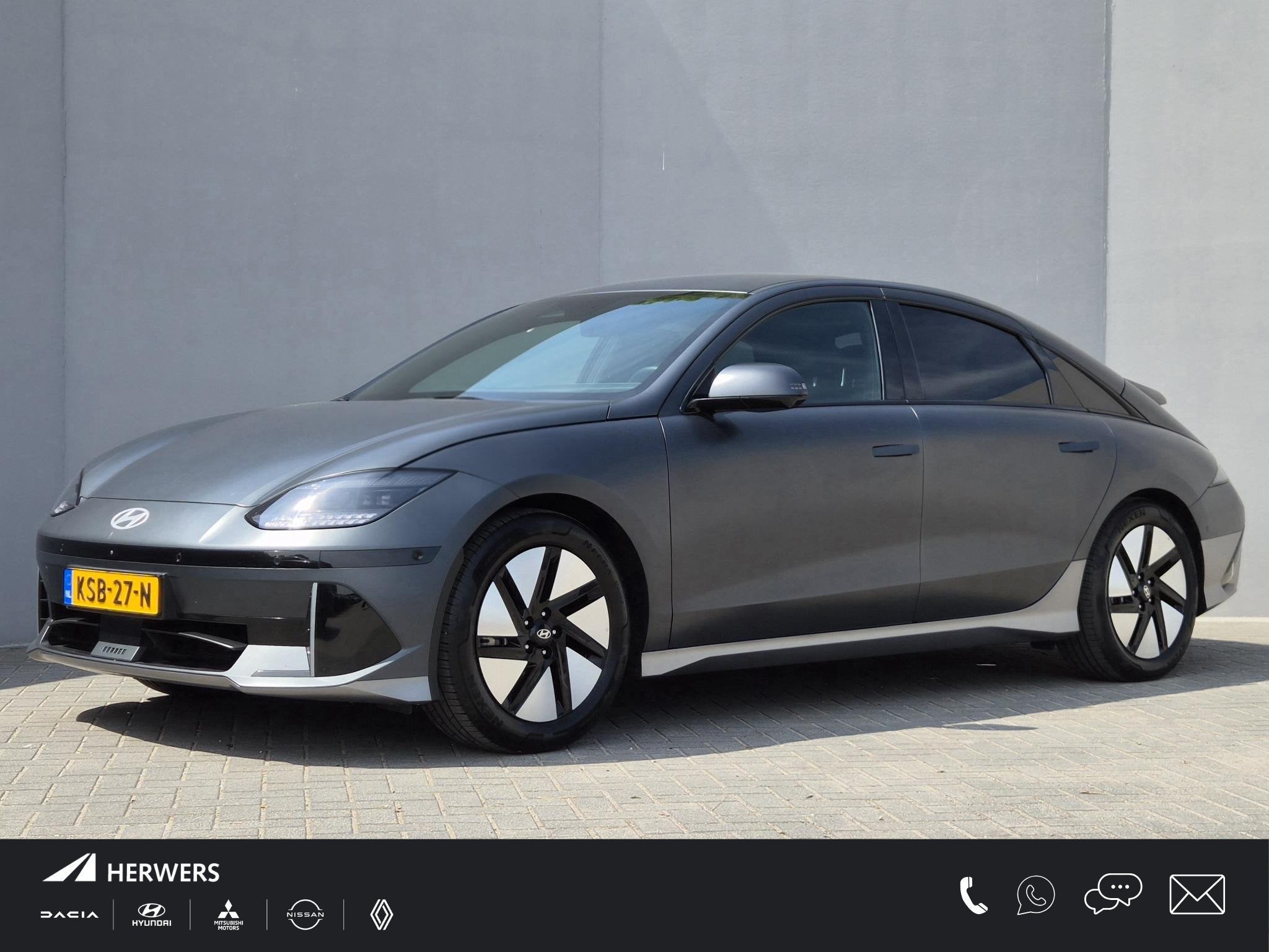 Hyundai IONIQ 6 Connect 77.4 kWh / SOH 100% / Dealer onderho, Auto's, Hyundai, Automaat, Gebruikt, 1885 kg, 614 km