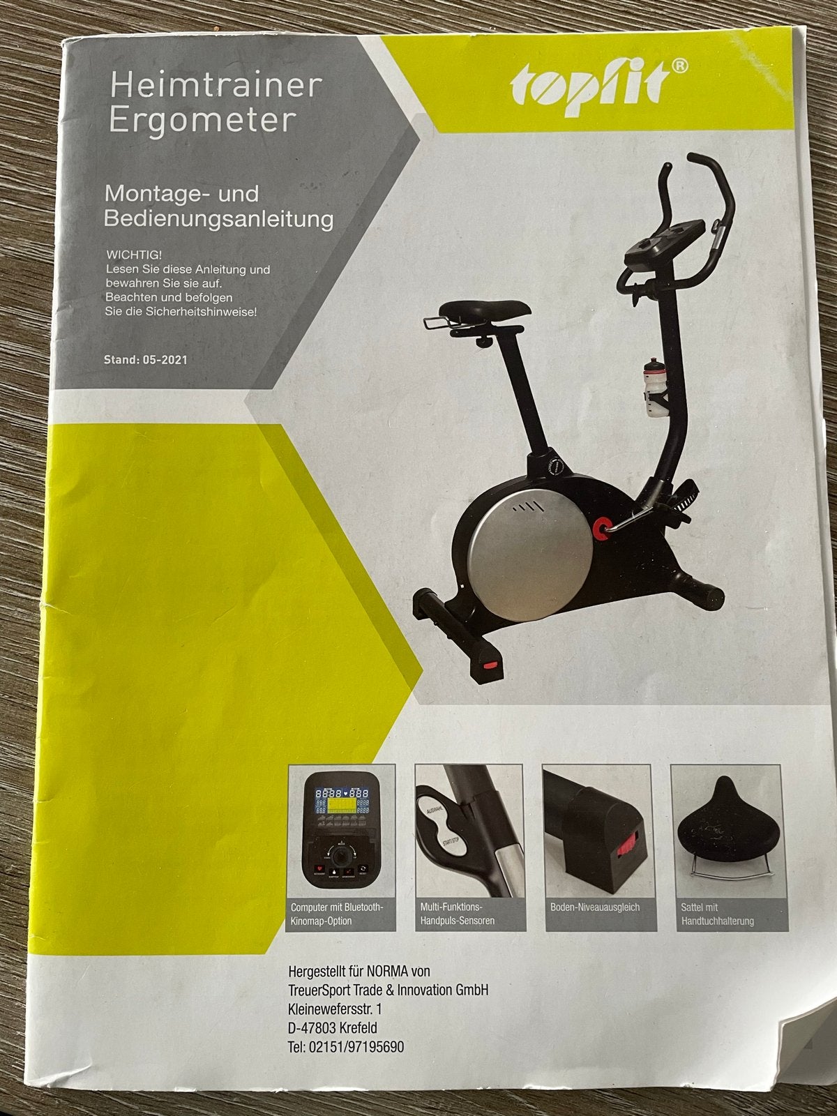 Topfit Hometrainer Ergometer - Zo goed als nieuw, Ophalen, Zo goed als nieuw, Metaal, Benen