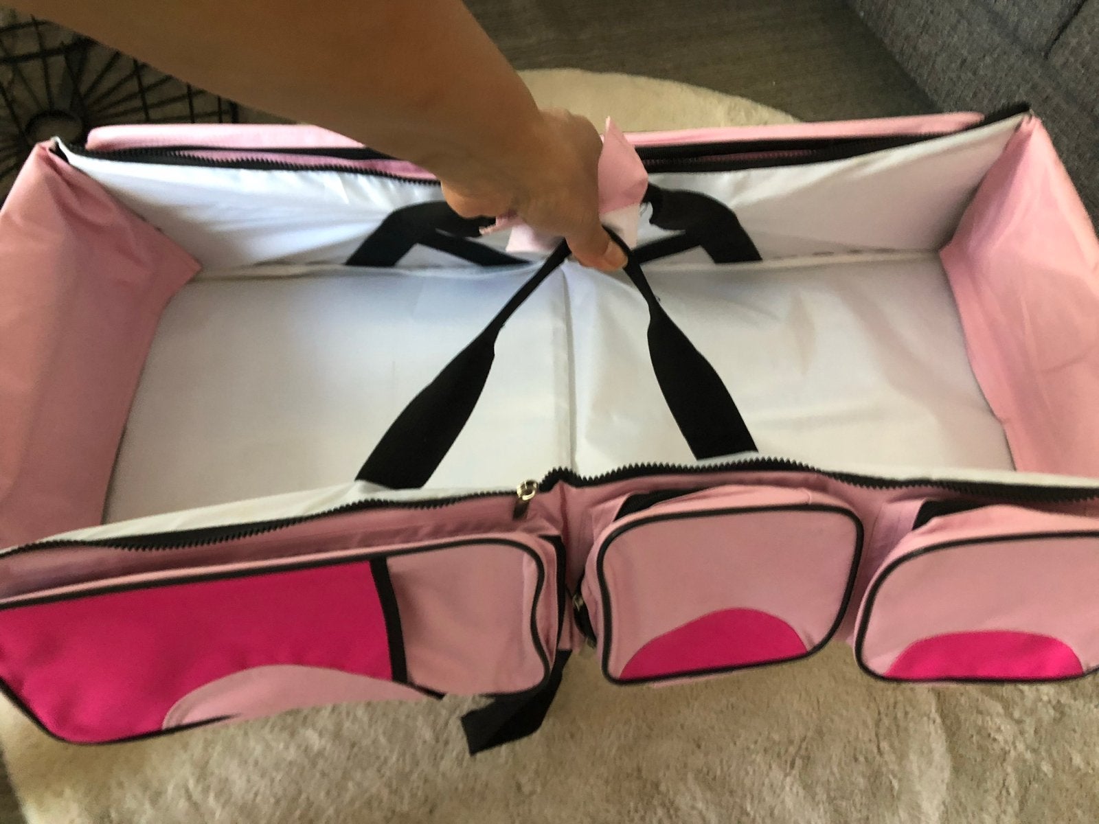 Roze Draagmand /Reiswiegje voor Baby's - Handig & Compact, Kinderen en Baby's, Ophalen of Verzenden, Gebruikt