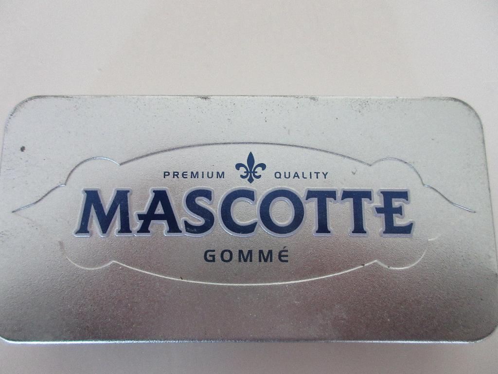 Mascotte Gomme Blikken doos voor vloeitjes sigaretten shag, Ophalen of Verzenden, Gebruikt, Tabaksdoos of Verpakking