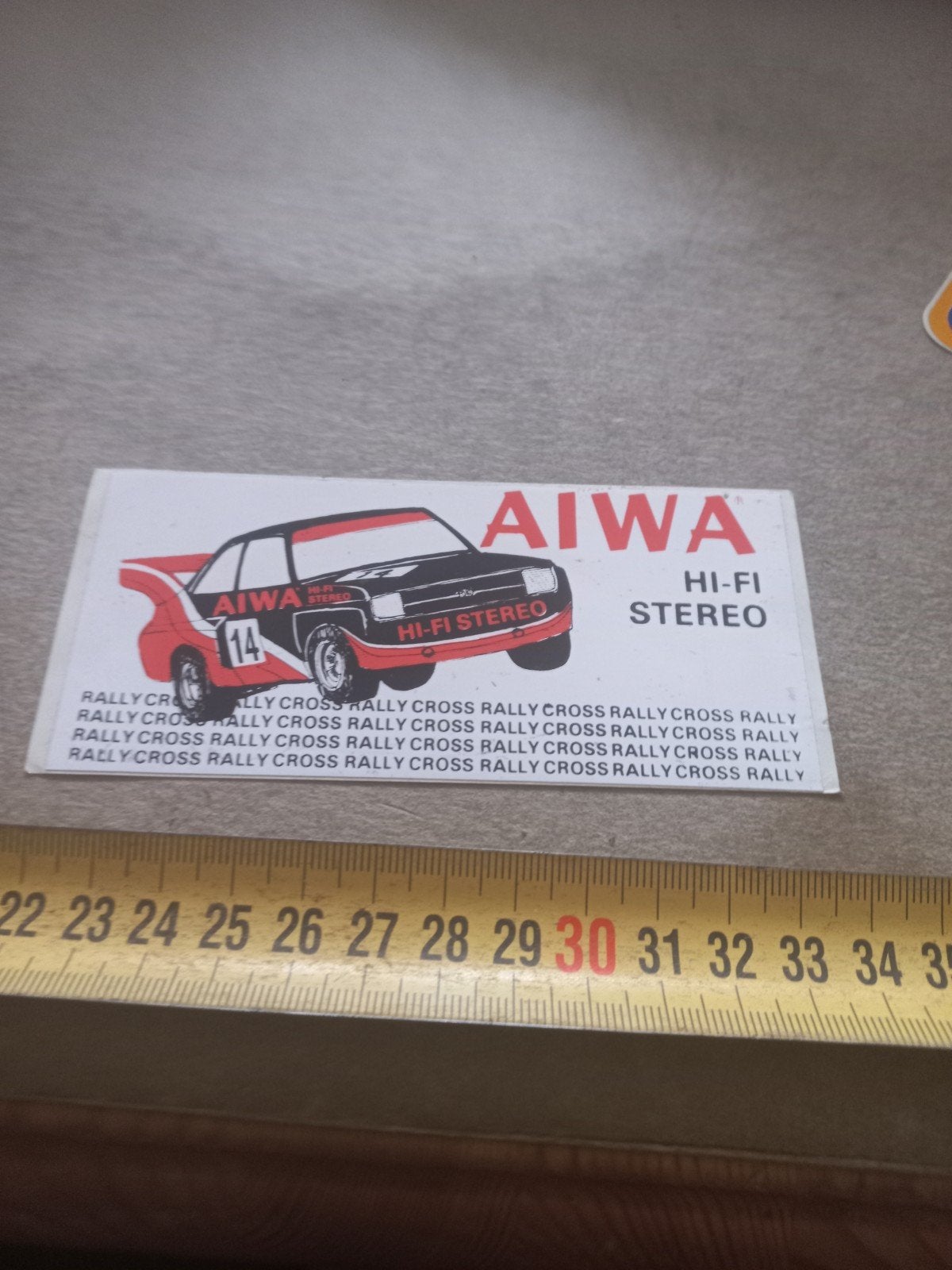 Vintage AIWA Hi-Fi Stereo Rally Cross Sticker, Ophalen of Verzenden, Gebruikt