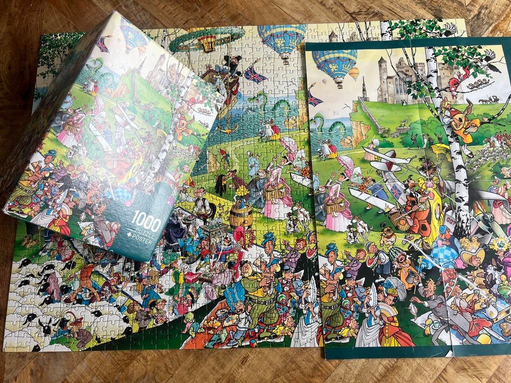 Heye Puzzle – Picnic (Calligaro) – 1000 stukjes – compleet, Hobby en Vrije tijd, Ophalen of Verzenden, 500 t/m 1500 stukjes, Gebruikt