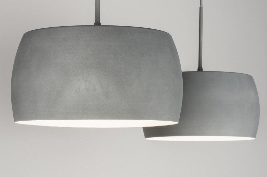 Hanglampen tafel betonlook, Ophalen, Betonlook, E27 (groot), Zo goed als nieuw