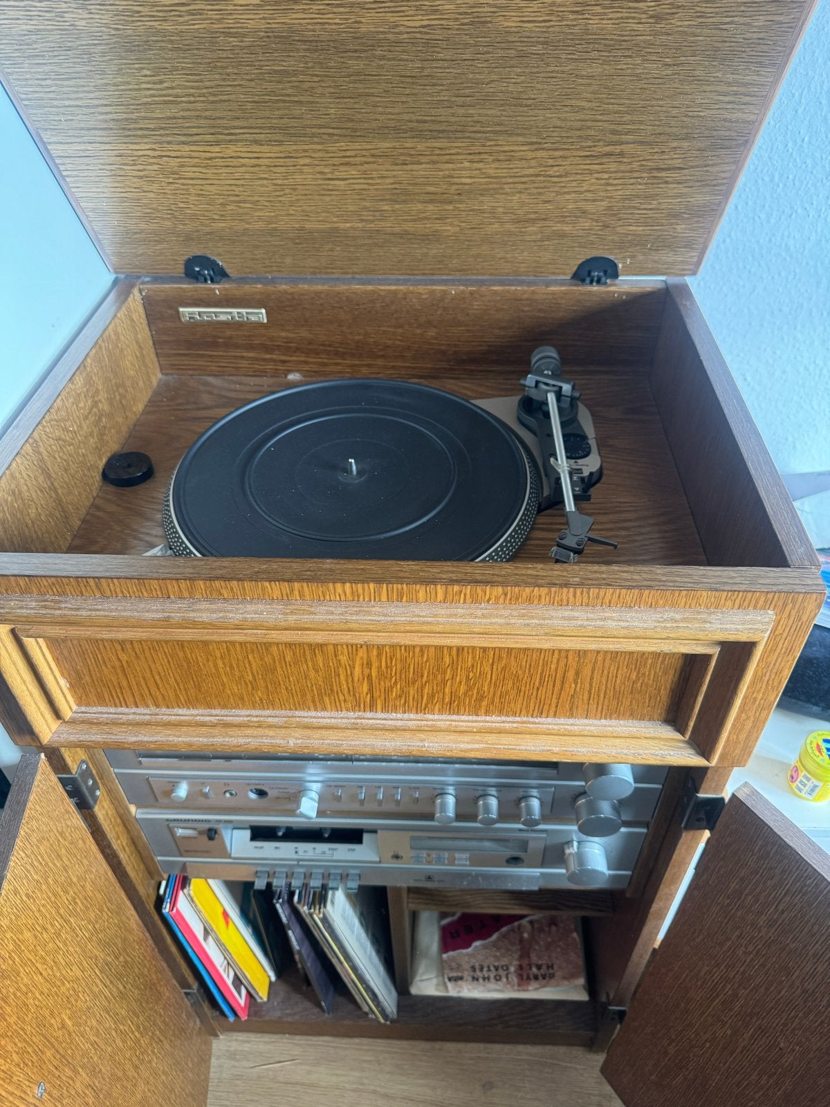 Vintage Grundig Stereotoren met Dual Platenspeler Jaren '80, Overige merken, Gebruikt, Cassettedeck, Losse componenten