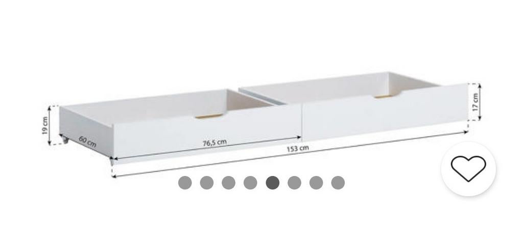 Hoppekids Bedlade (set van 2) - Wit, Ophalen, Gebruikt, Wit, Modern