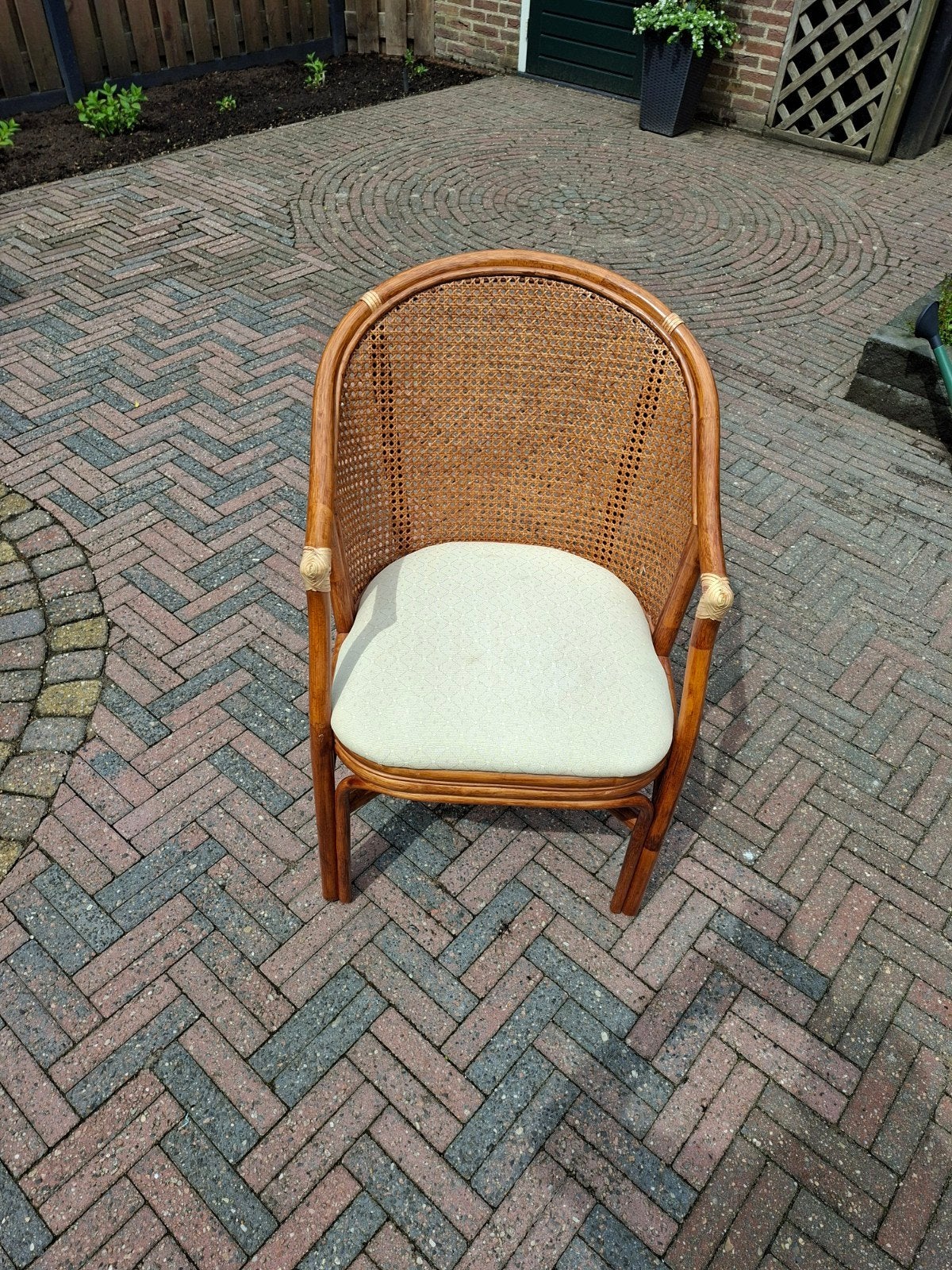 Nog leuke  rotan stoel(riet), Tuin en Terras, Tuinstoelen, Ophalen, Gebruikt, Rotan