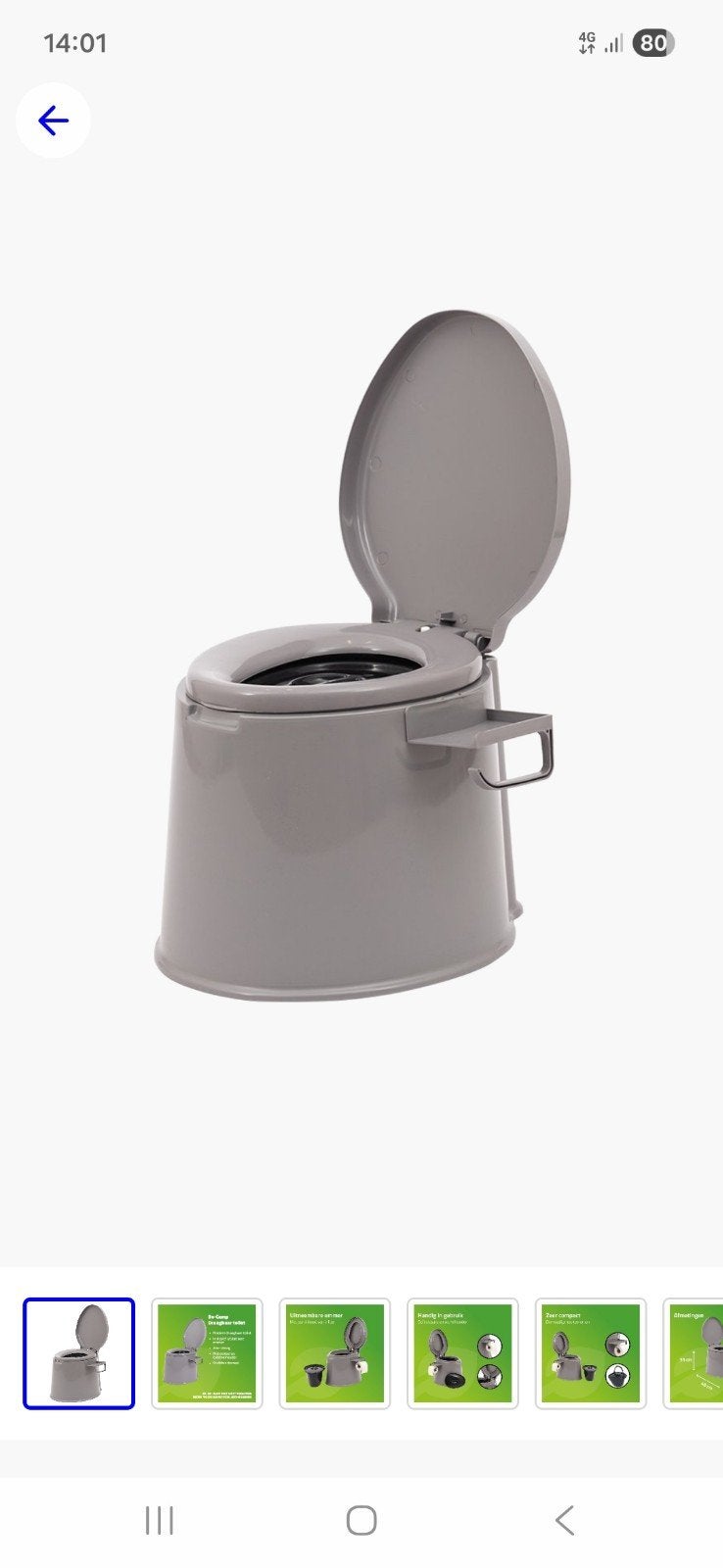 Camping wc, Ophalen, Zo goed als nieuw