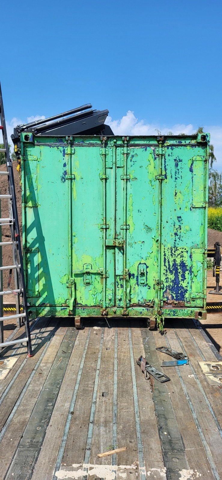 Zeecontainer 20ft (6m) op slede - waterdicht