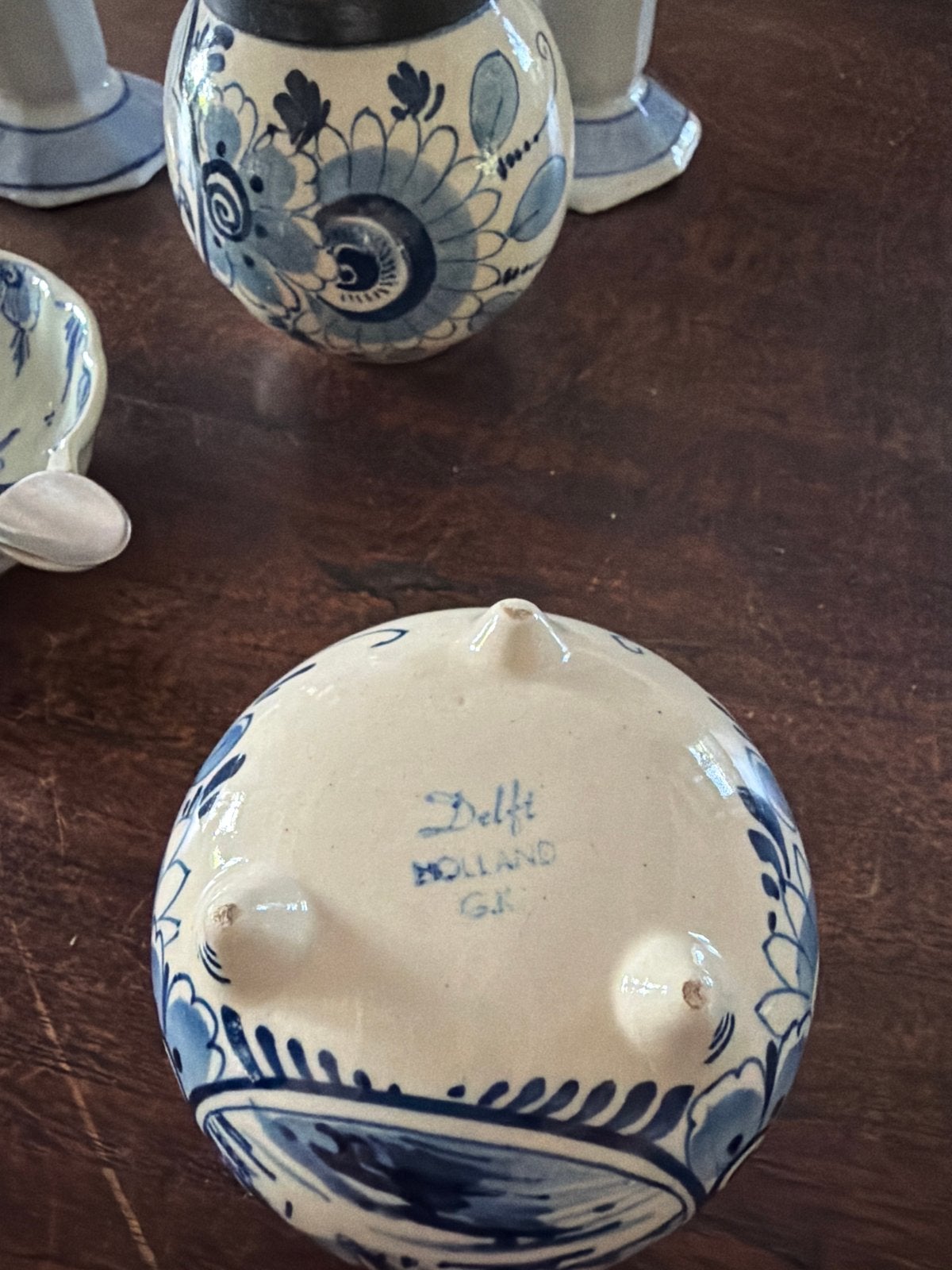 Set van 3 Vintage Delfts Blauw Asbakken/Schaaltjes, Antiek en Kunst, Antiek | Keramiek en Aardewerk, Ophalen of Verzenden