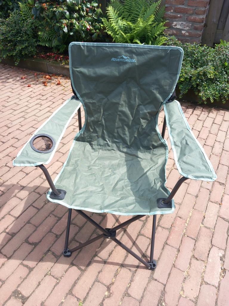 Adventure Ridge Campingstoel - Inklapbaar met bekerhouder, Ophalen of Verzenden, Gebruikt