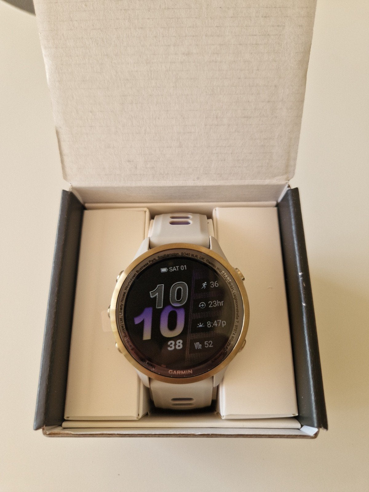 Garmin Forerunner 970 – French Gray/Indigo – Nieuw, Sieraden, Tassen en Uiterlijk, Sporthorloges, Ophalen, Garmin forerunner, IOS