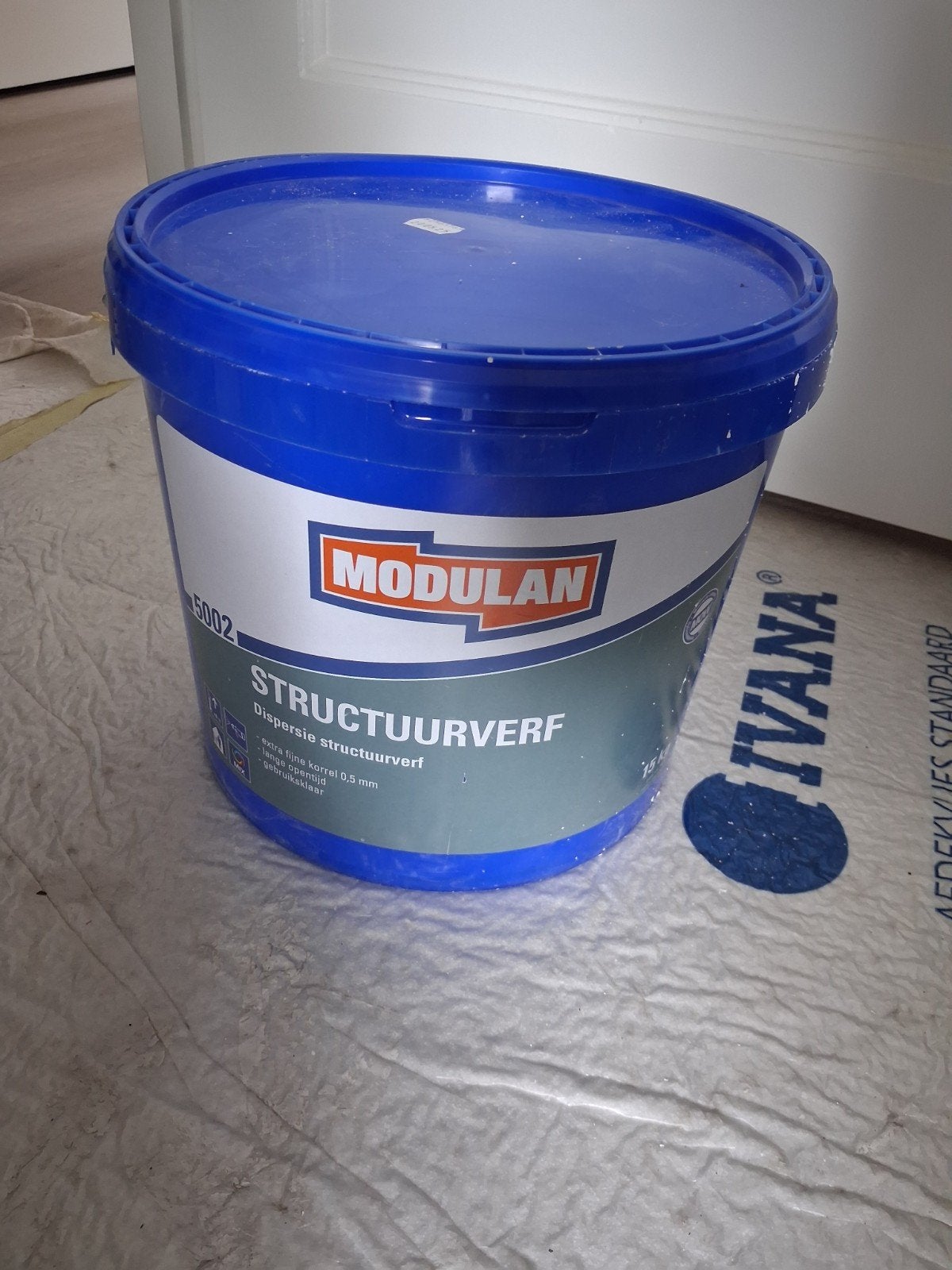 MODULAN 5002 15L Structuurverf met een korrelgrootte 0.5mm, Ophalen, Wit
