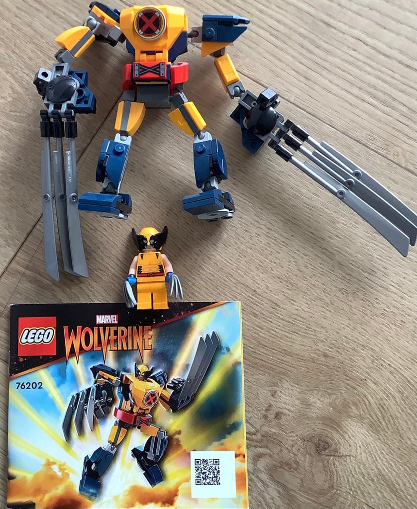 Lego 76202 Wolverine mechapantser Marvel compleet met boekje, Compleet, Verzenden, Marvel, Lego