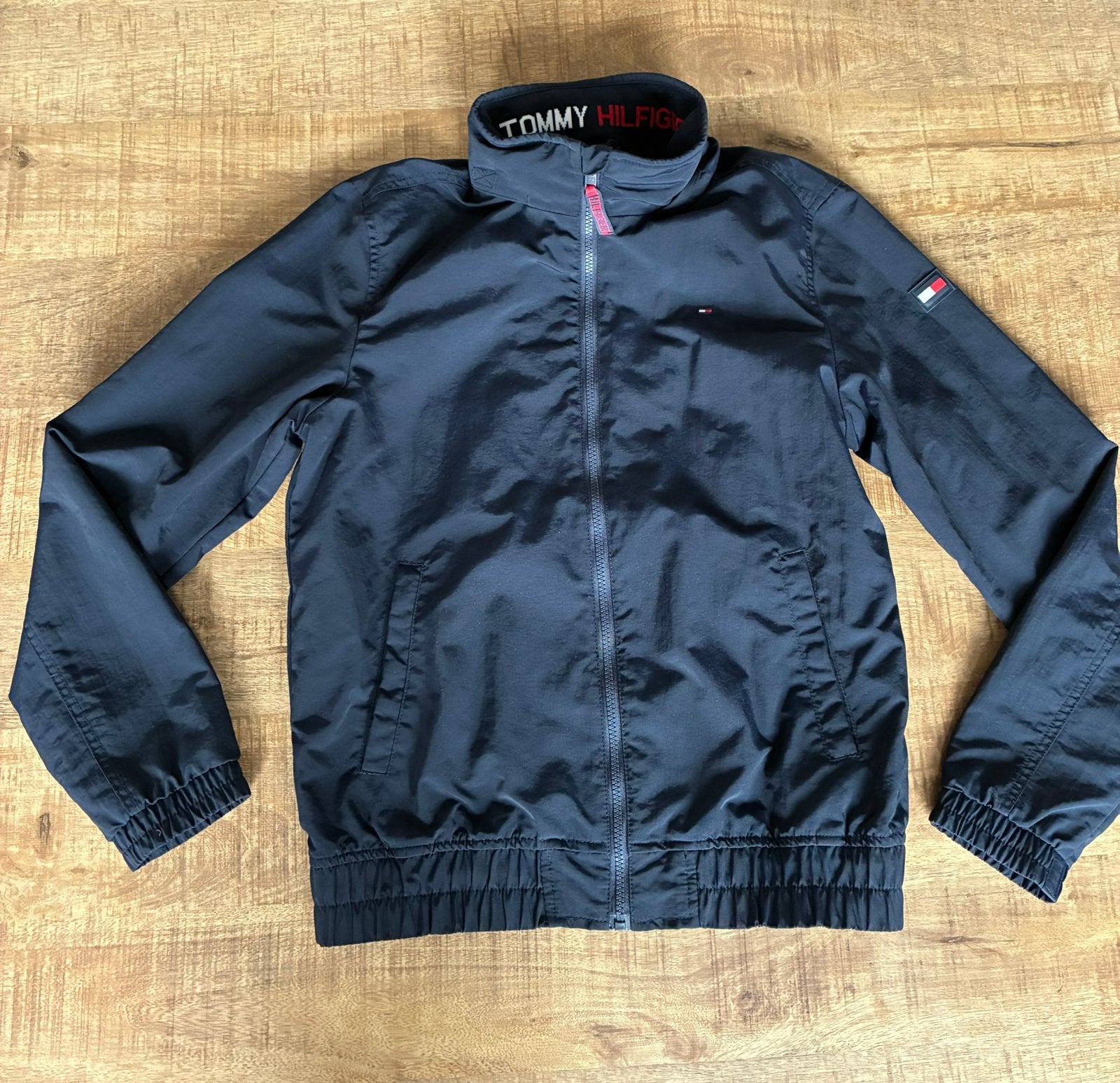 Tommy Hilfiger maat 176 jas blauw, Kleding | Heren, Ophalen of Verzenden, Zo goed als nieuw, Overige maten, Blauw
