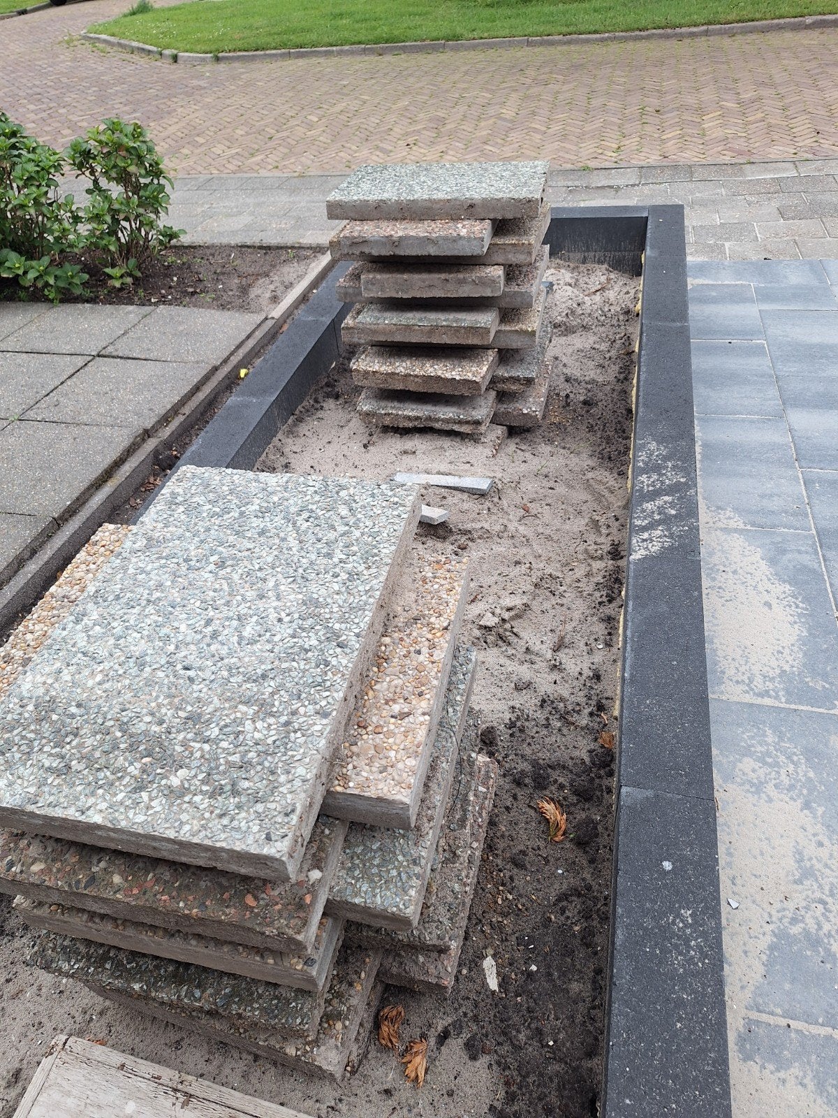 Gratis grindtegels afhalen, Ophalen, Gebruikt, Beton, Terrastegels