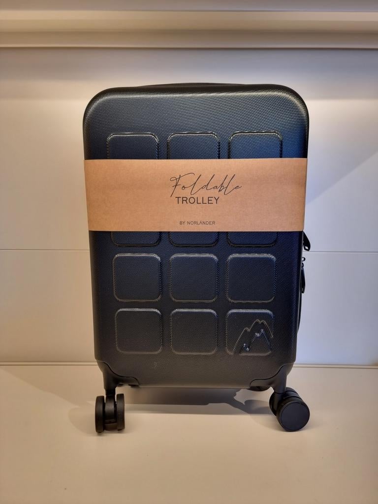 Nieuw Norlander foldable handbagage trolley, Sieraden, Tassen en Uiterlijk, Koffers, Ophalen, Hard kunststof, Nieuw, Minder dan 50 cm