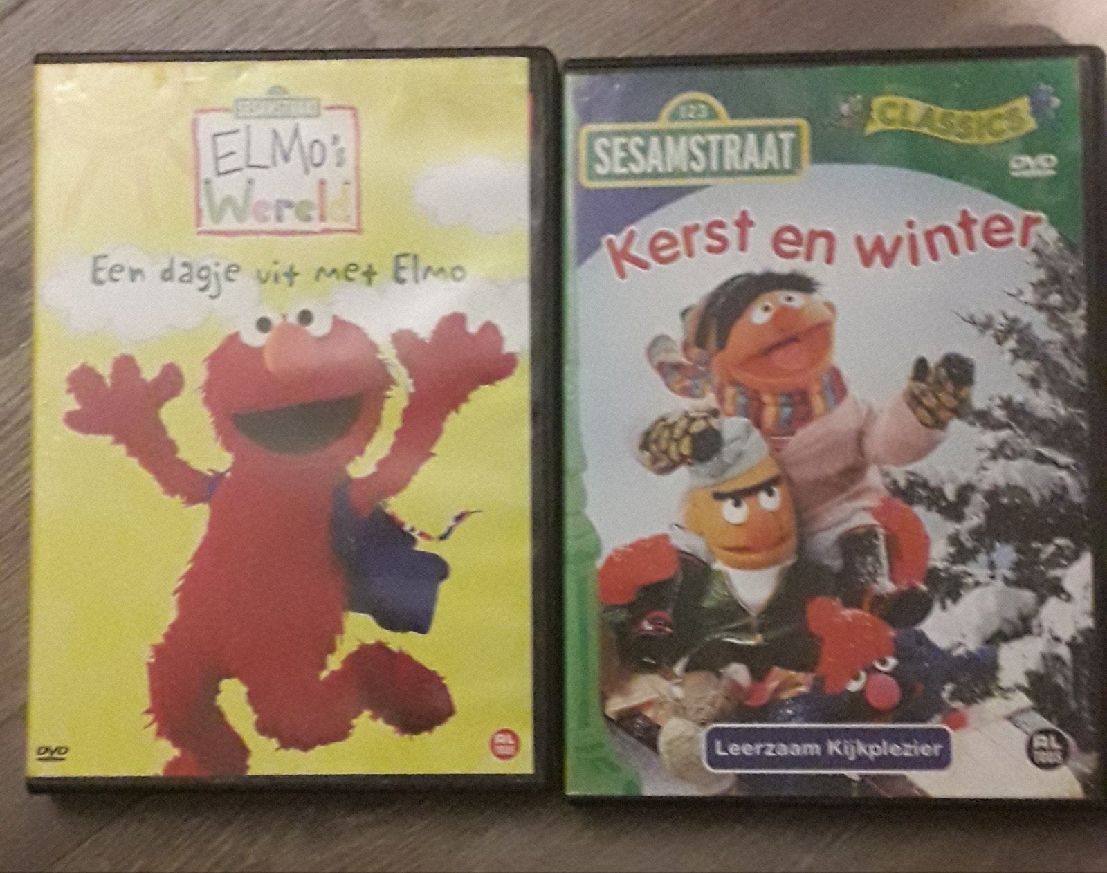 2 dvd's Sesamstraat Bert en Ernie en Elmo, Gebruikt, Alle leeftijden, Overige typen, Educatief