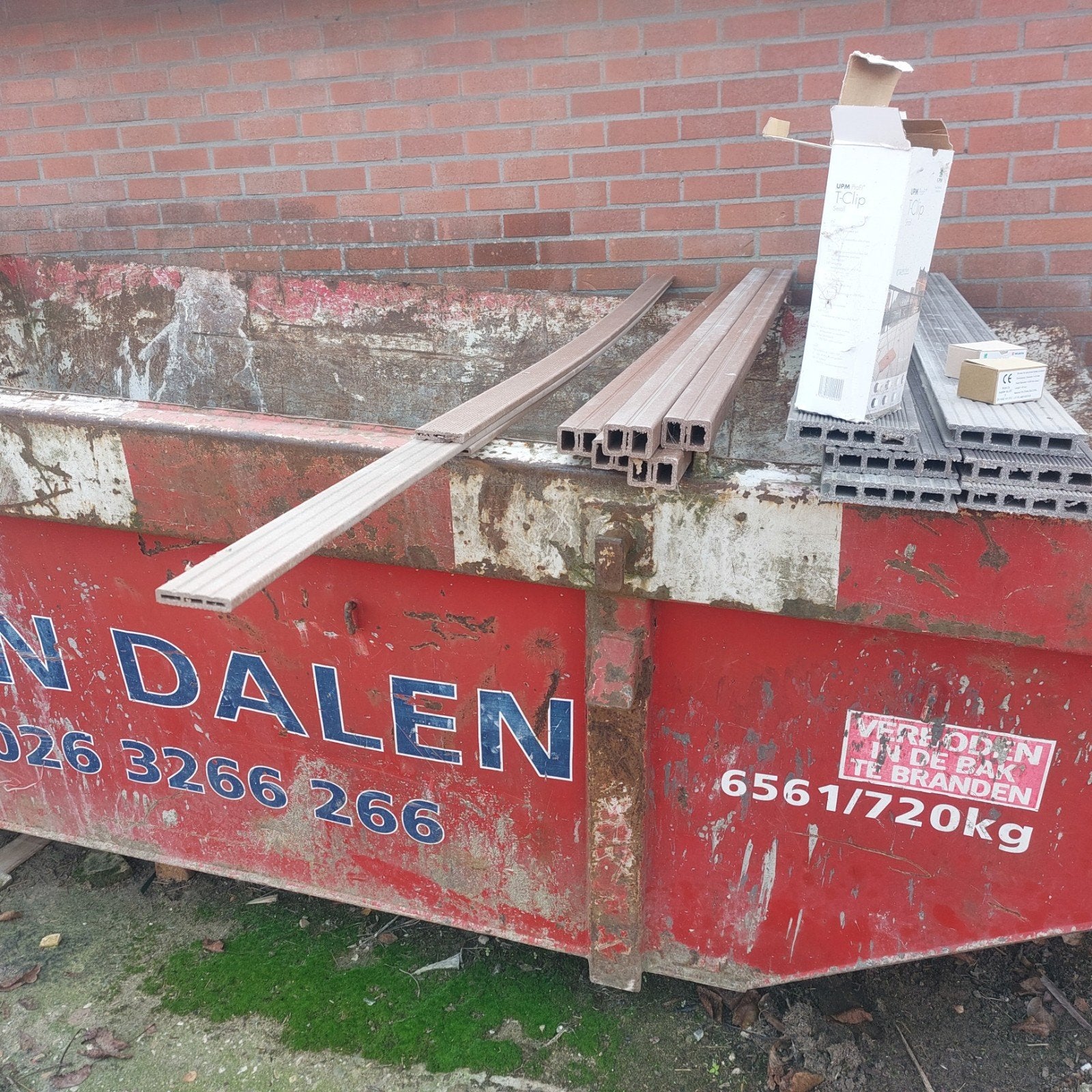 Upm vlonderdelen, Ophalen, Minder dan 25 mm, Plank, Minder dan 200 cm