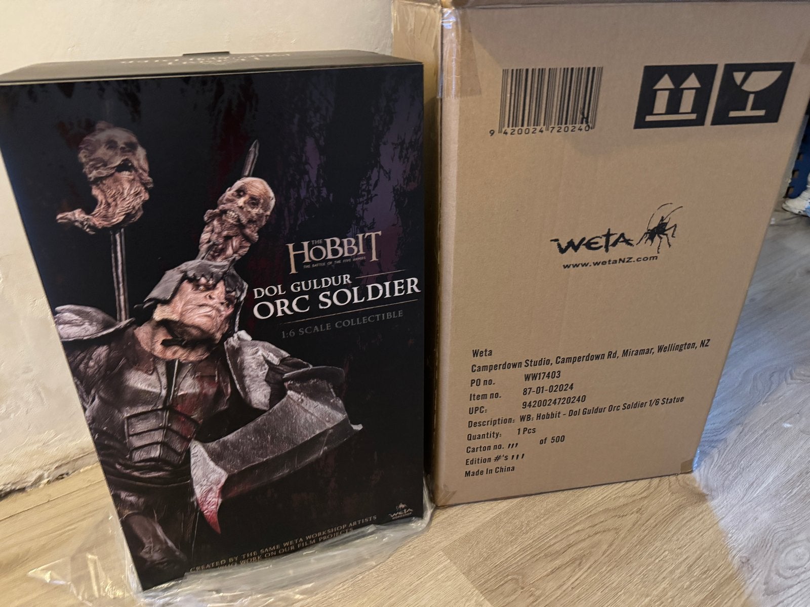 Weta The Hobbit Dol Guldur Orc Soldier 1/6 Schaal Beeldje, Ophalen of Verzenden, Nieuw, Beeldje of Buste